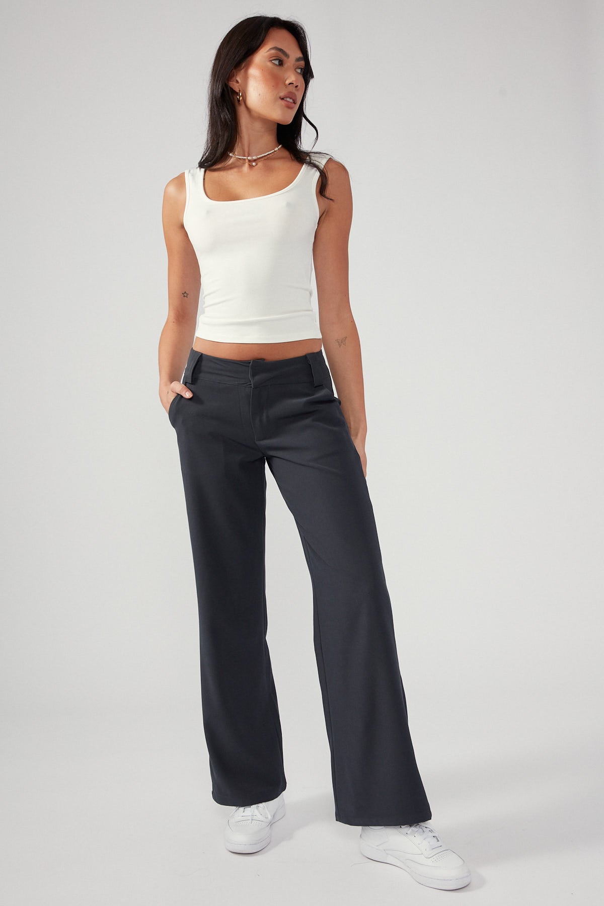 Perfect Stranger Coco Low Rise Pant Charcoal