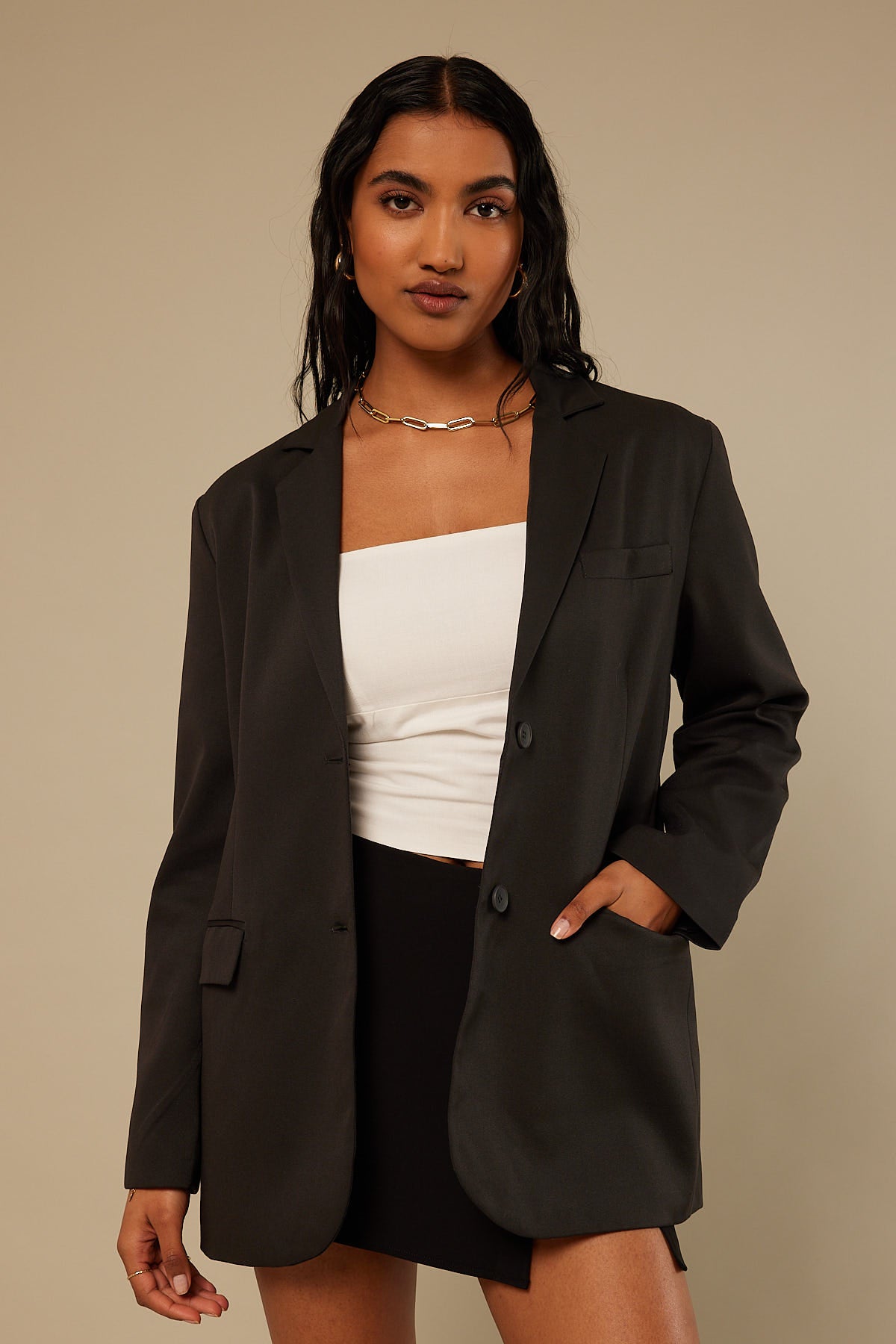 Perfect Stranger Staple Blazer Charcoal