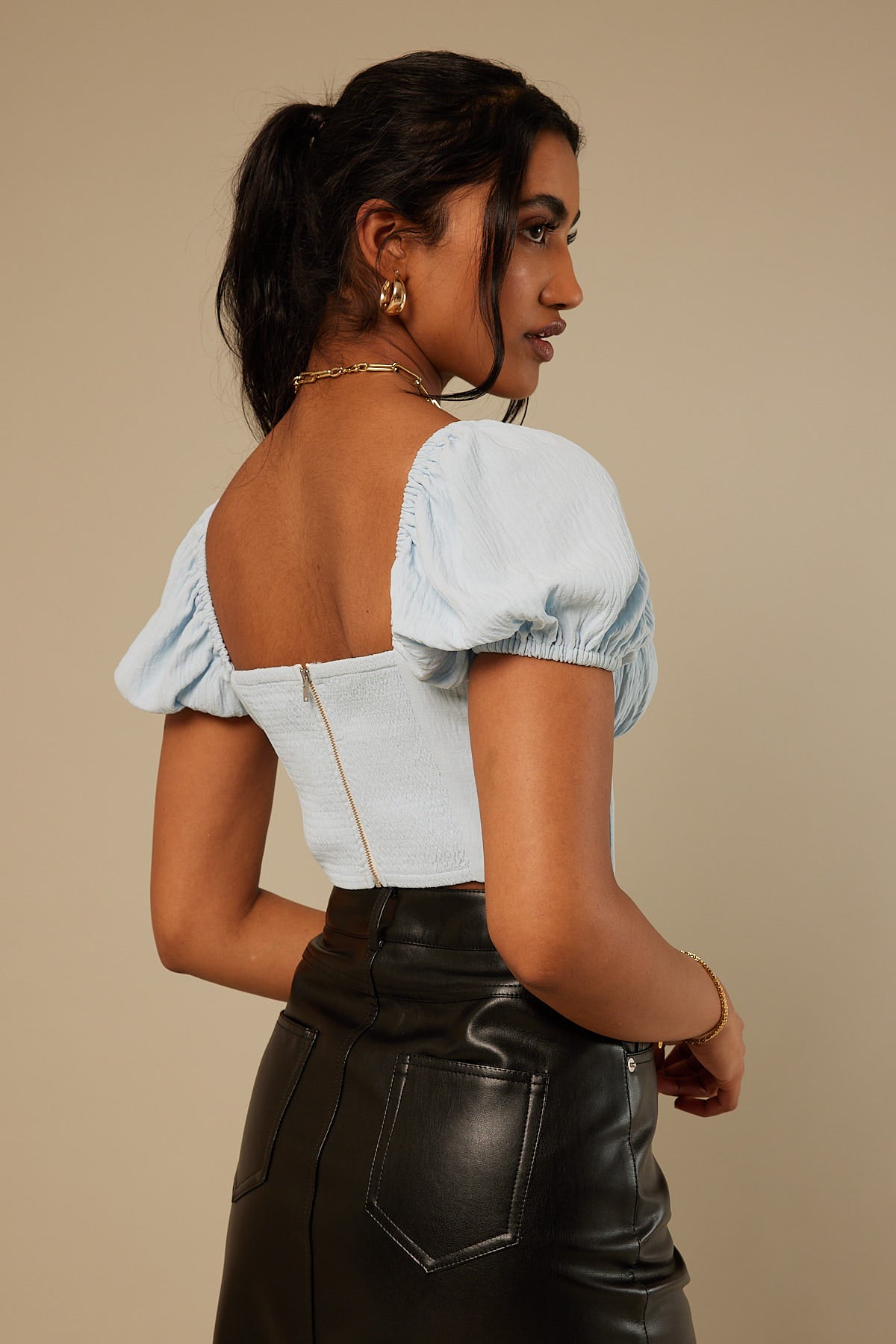Perfect Stranger Sonnie Short Sleeve Top Blue