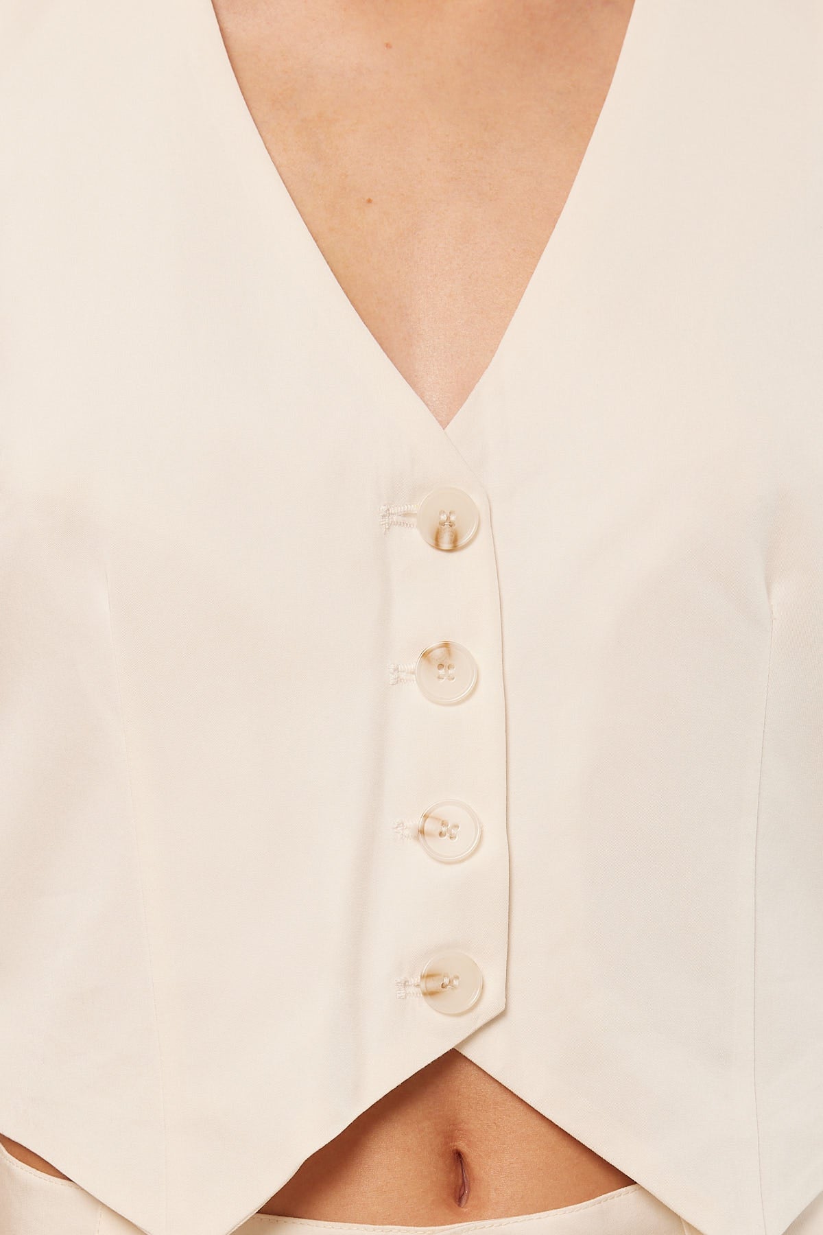 Perfect Stranger Agnes Tailored Vest White