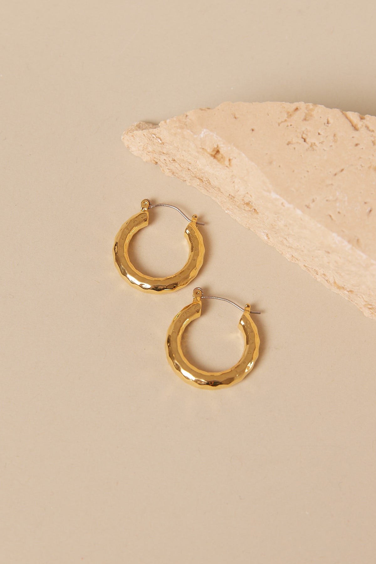Perfect Stranger Liquid Molten Plated Hoop 18K Gold Plated
