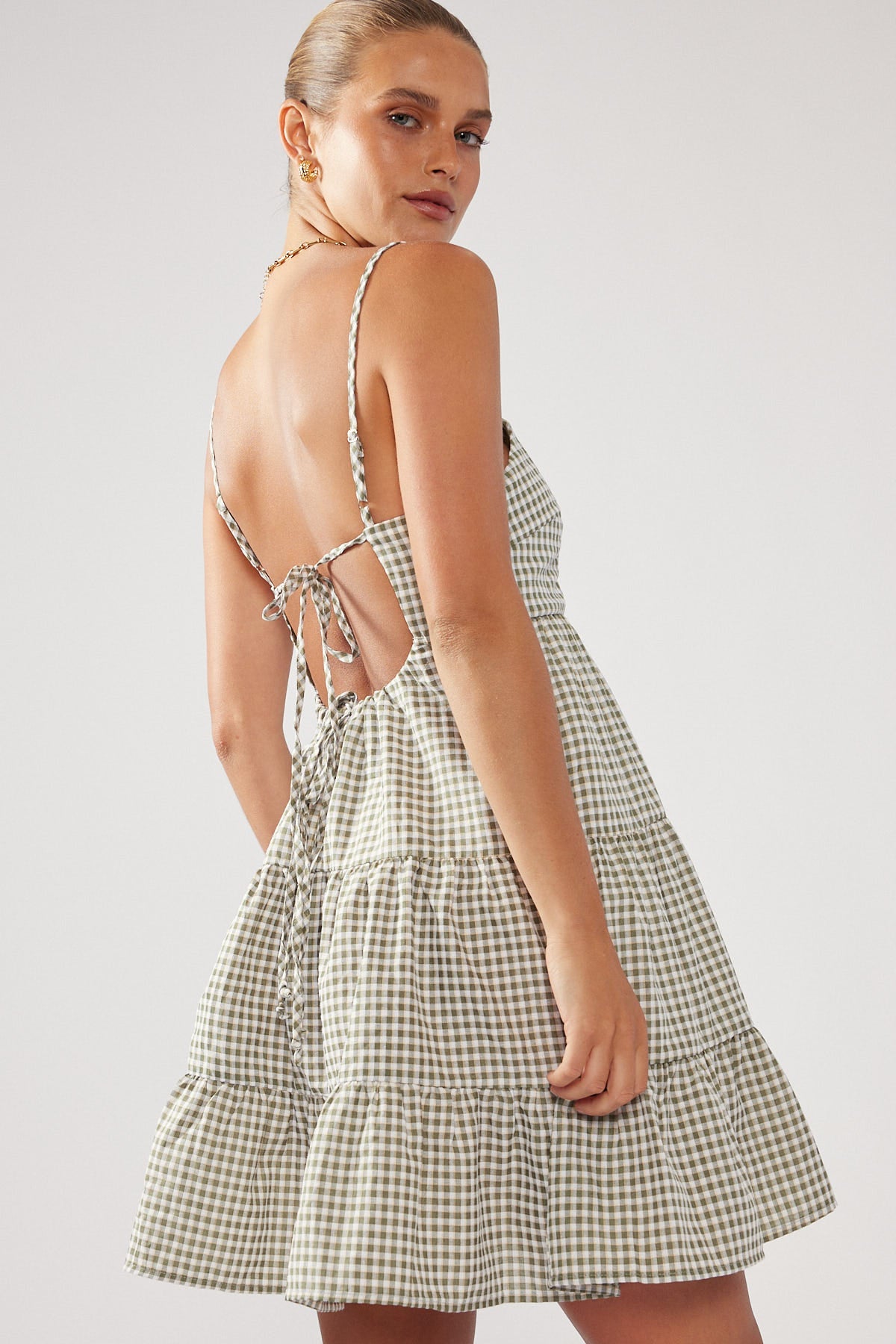 Perfect Stranger Cotton Candy Mini Dress Green Print