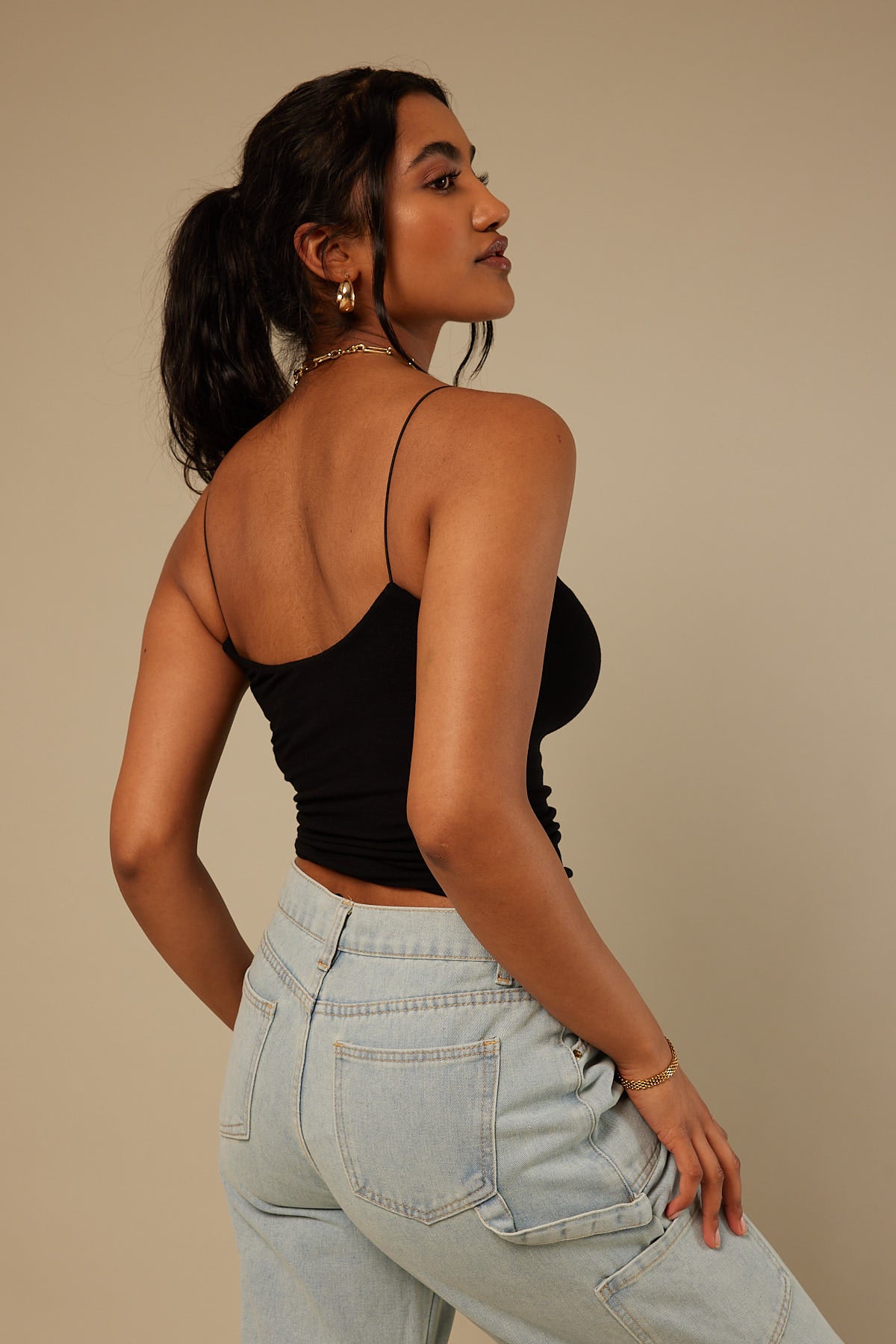 Perfect Stranger Vixen Thin Strap Cami Black
