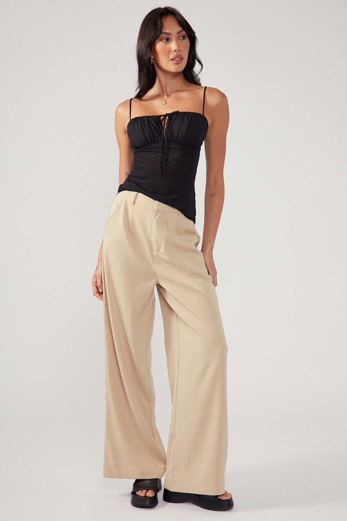 Perfect Stranger Her Moment Mesh Cami Black