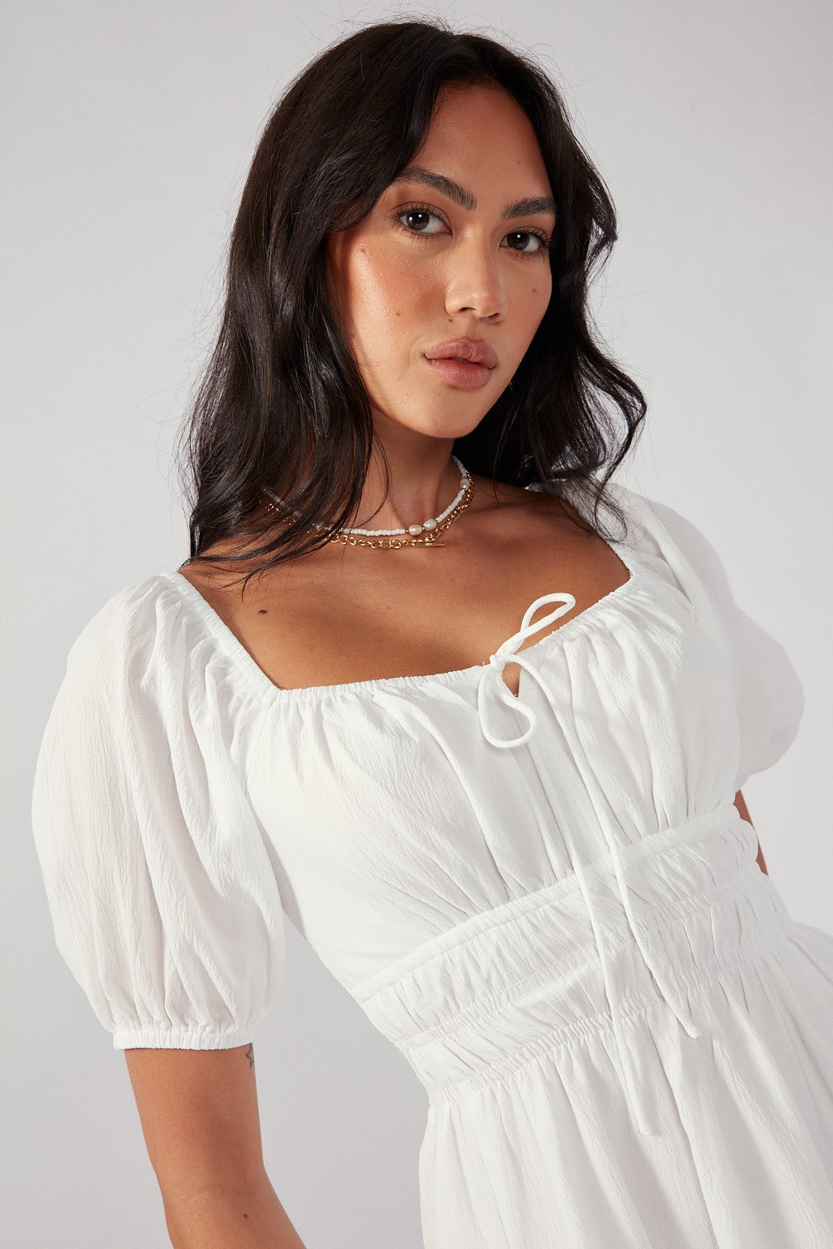 Perfect Stranger Cece Summer Mini Dress White