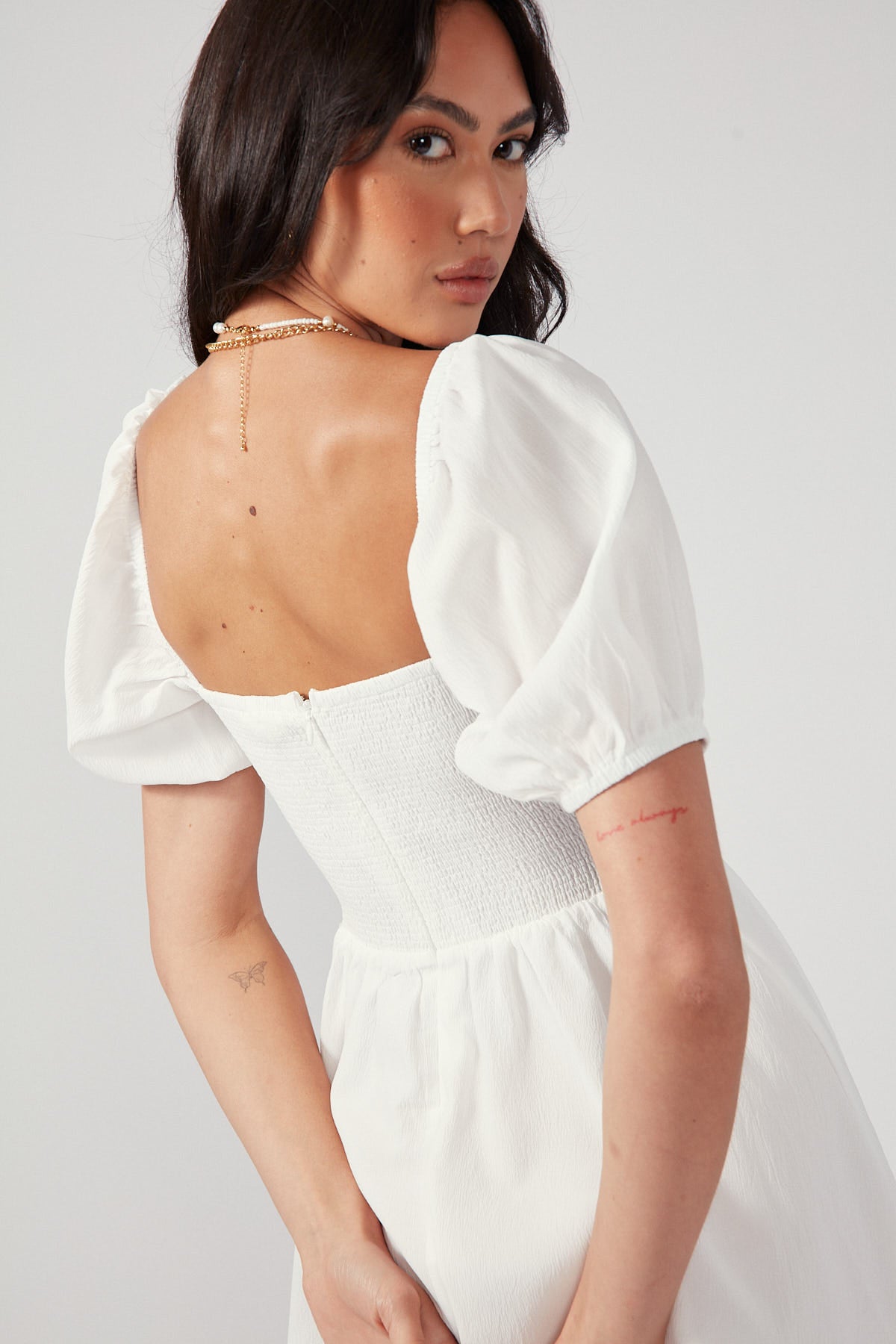 Perfect Stranger Cece Summer Mini Dress White