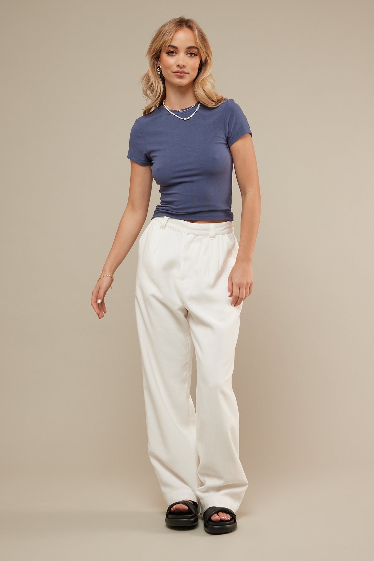 Perfect Stranger Stay With Me Petite Pant White