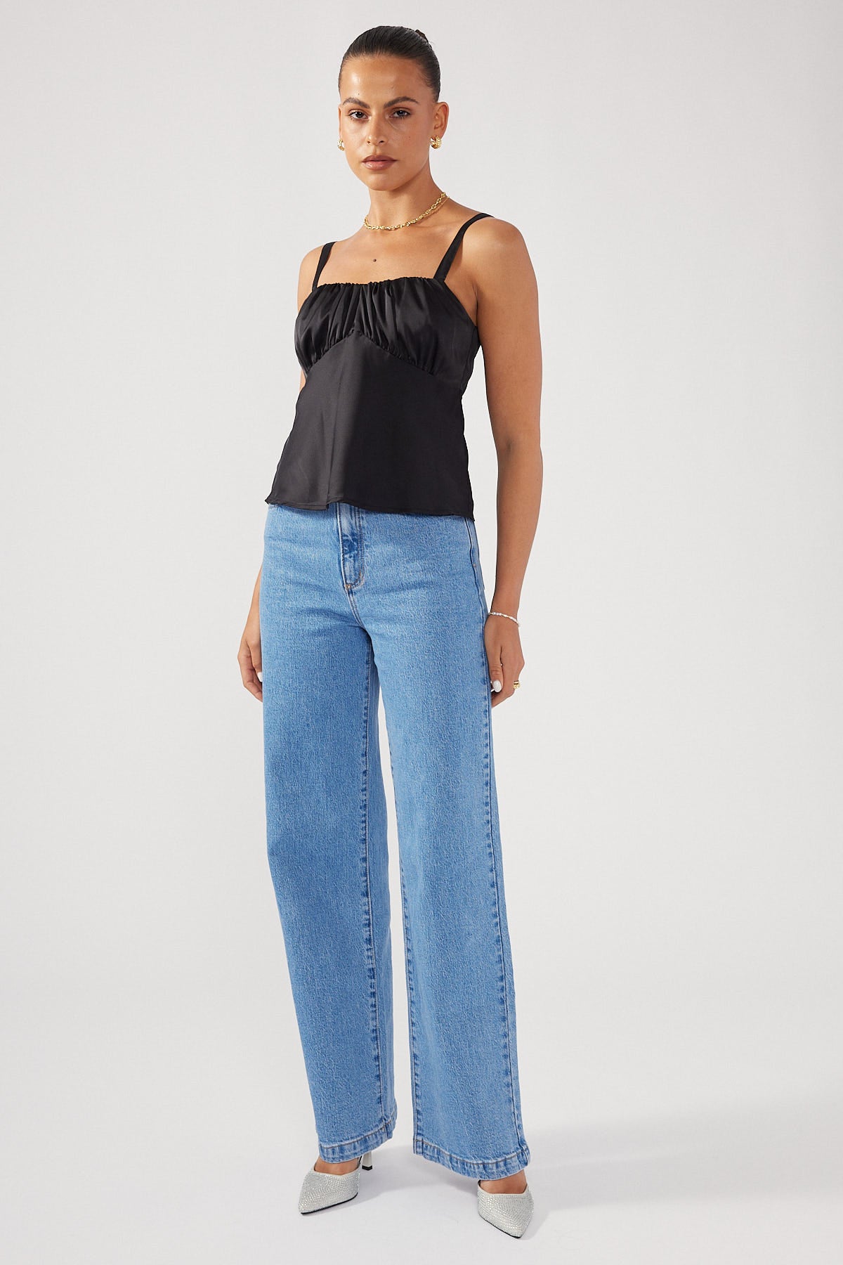 Perfect Stranger Anisha Front Cami Black
