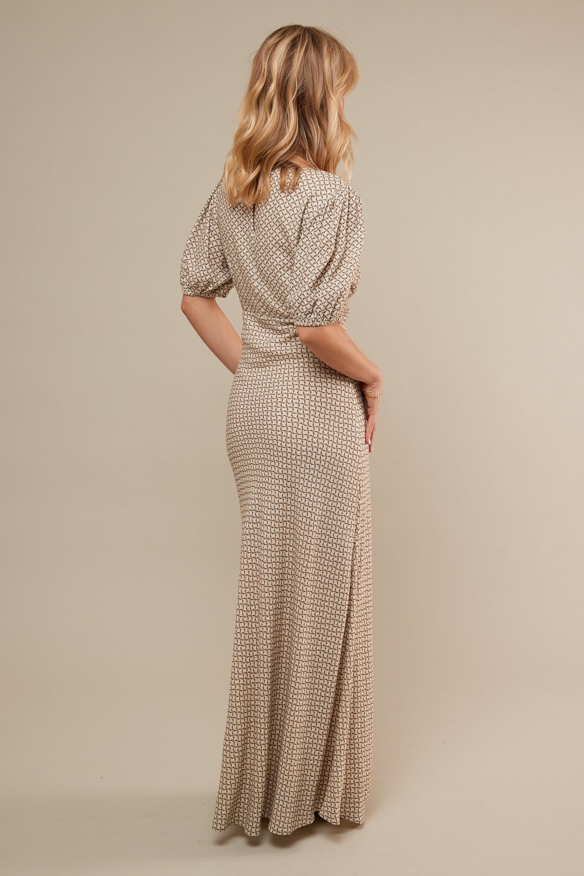 Perfect Stranger Vienna Midi Dress Brown Print