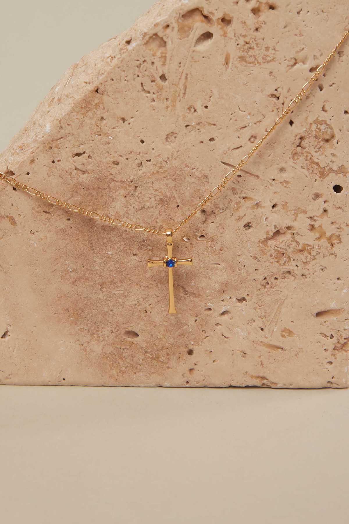 Perfect Stranger Cross Pendant Plated Necklace 18K Gold Plated