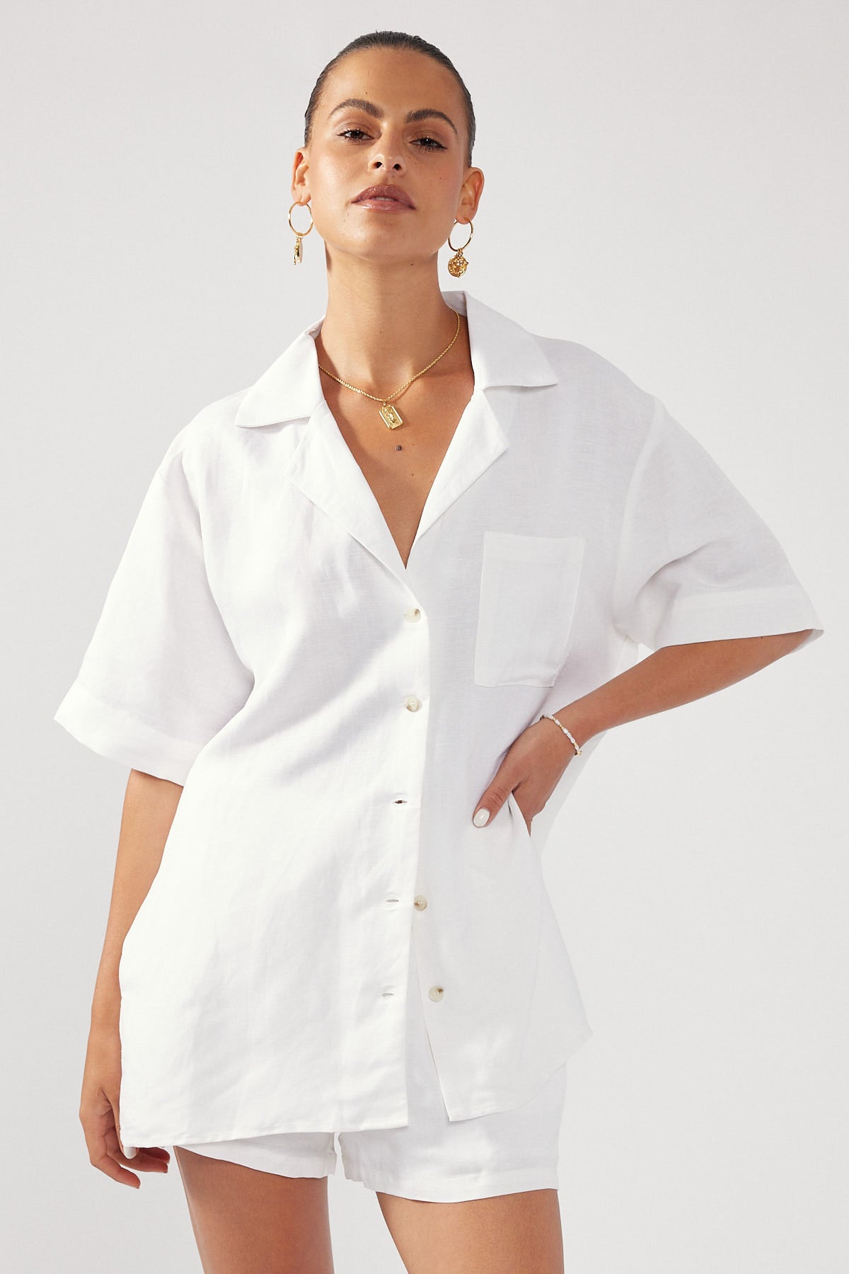 Perfect Stranger Summer Time Beach Shirt White
