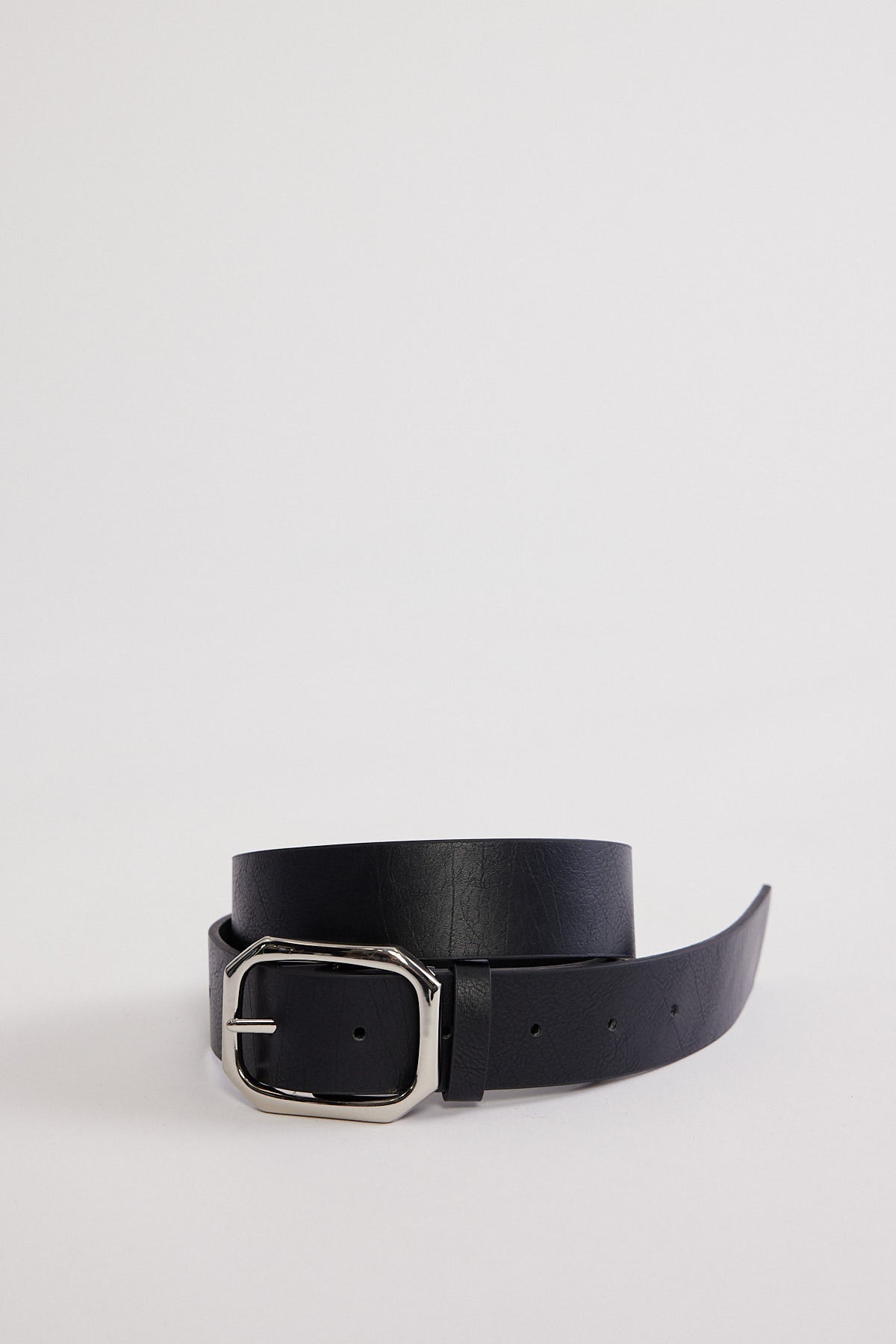 Token Hexagon Buckle Belt Black