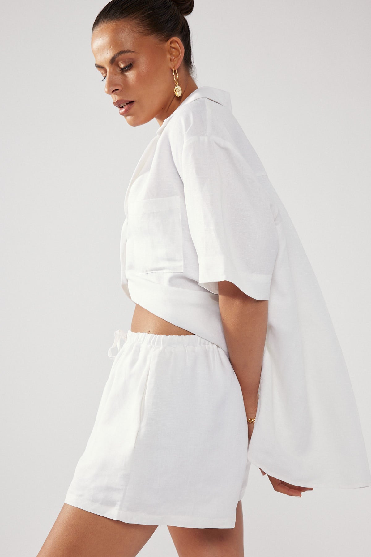 Perfect Stranger Summer Time Beach Short White