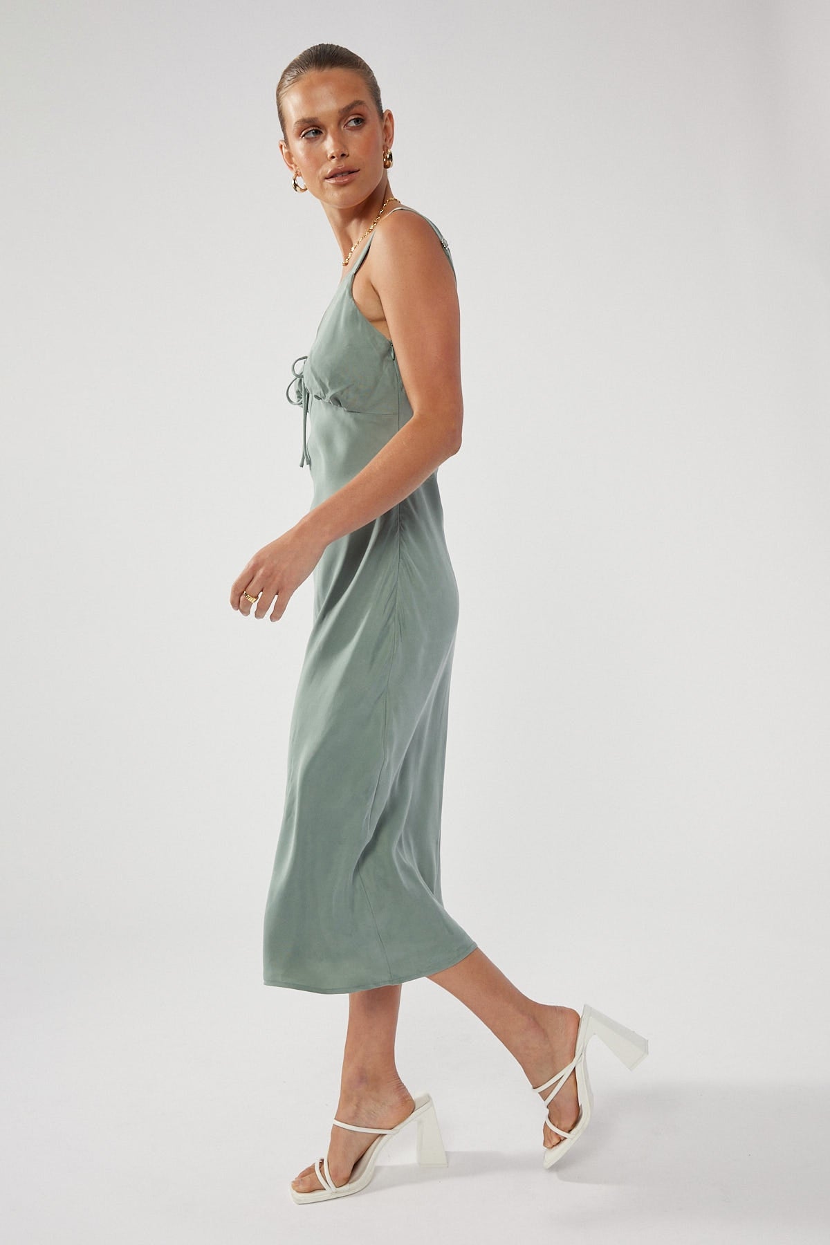 Perfect Stranger Modern Muse Midi Dress Sage