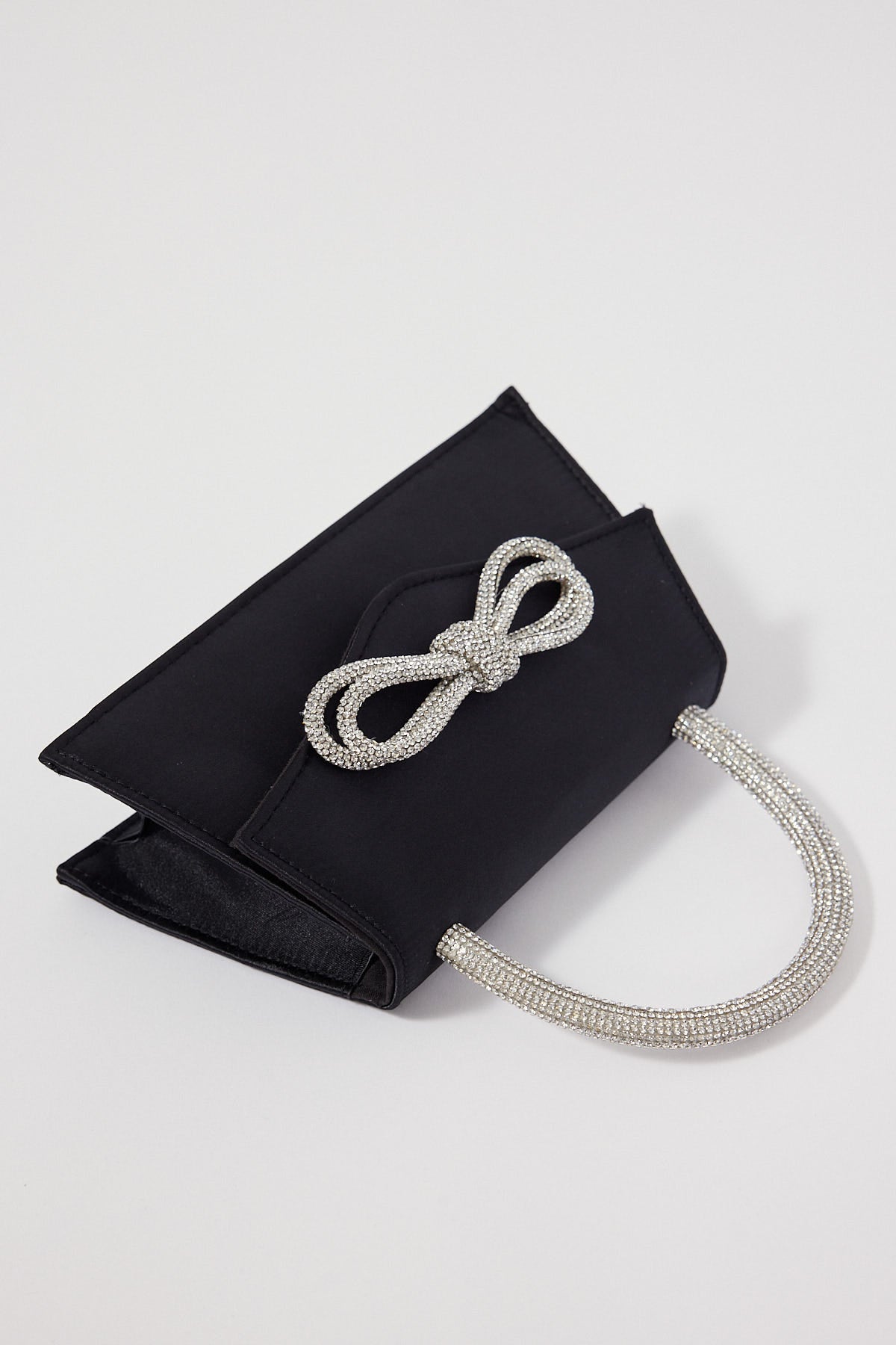 Token Ribbon Sparkle Handbag Black
