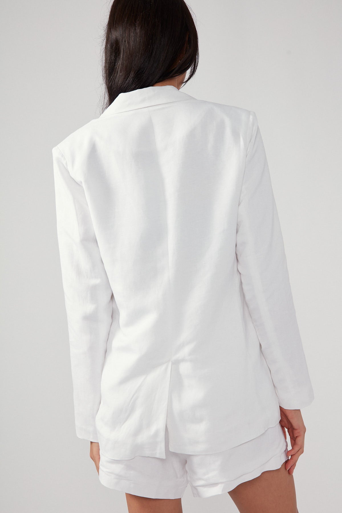 Perfect Stranger Tully Linen Slimline Blazer White