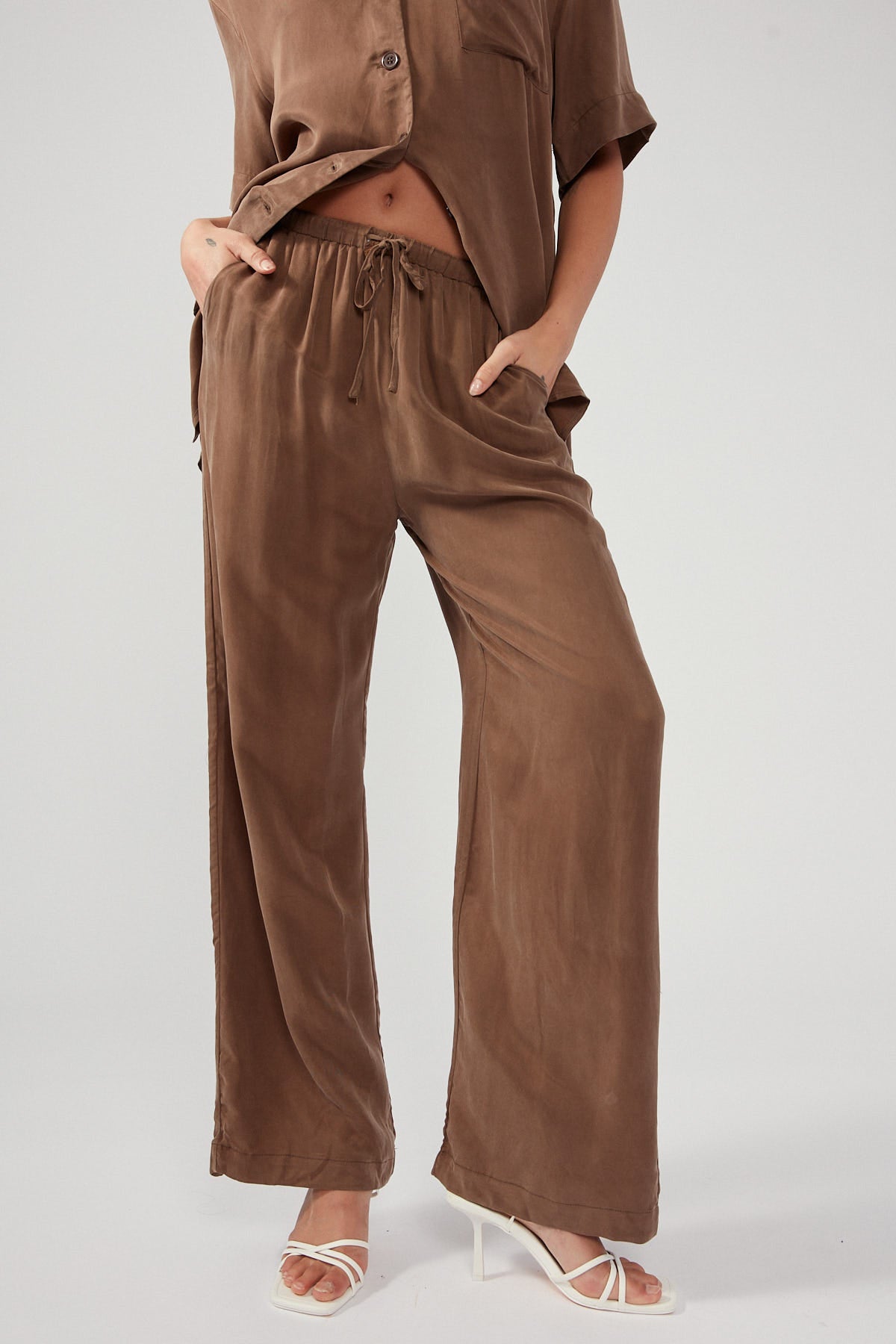 Perfect Stranger Ace Cupro Pant Brown