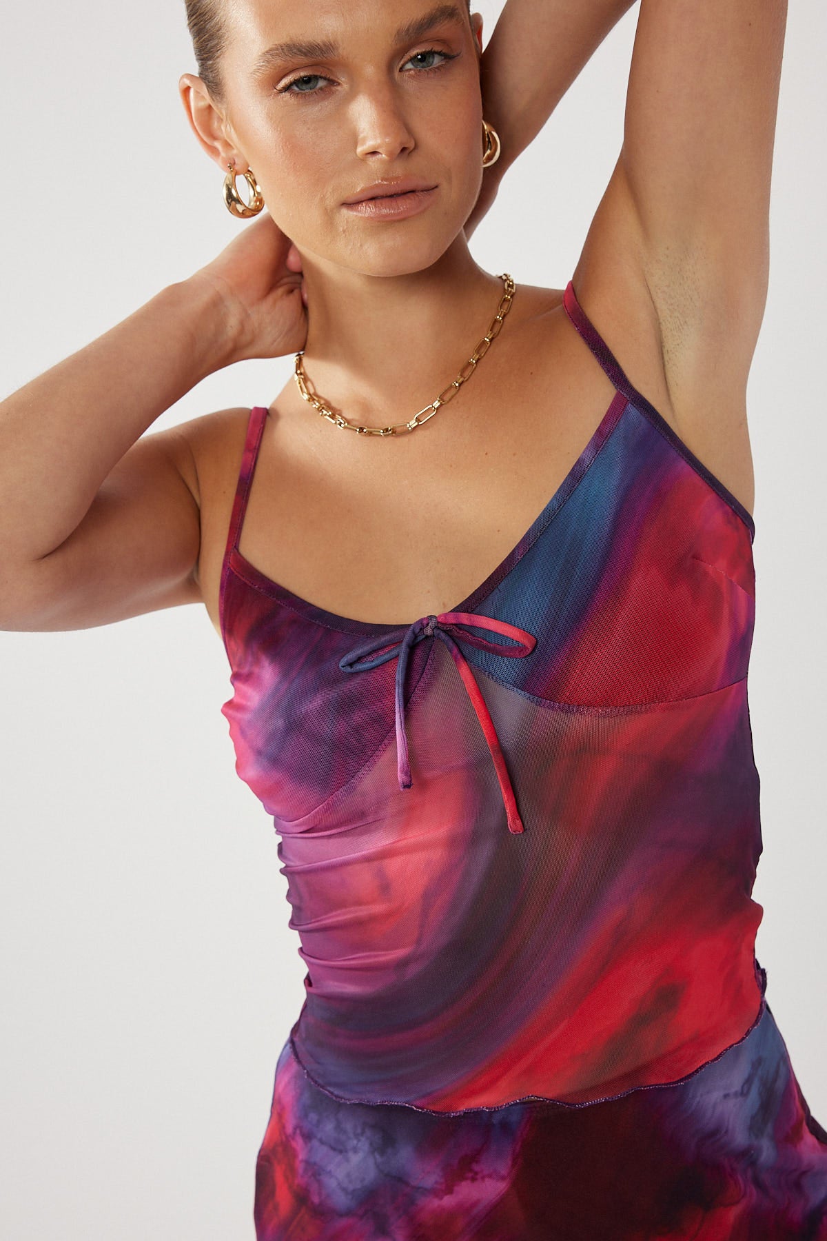 Perfect Stranger Muriel Shade Mesh Top Digital Print