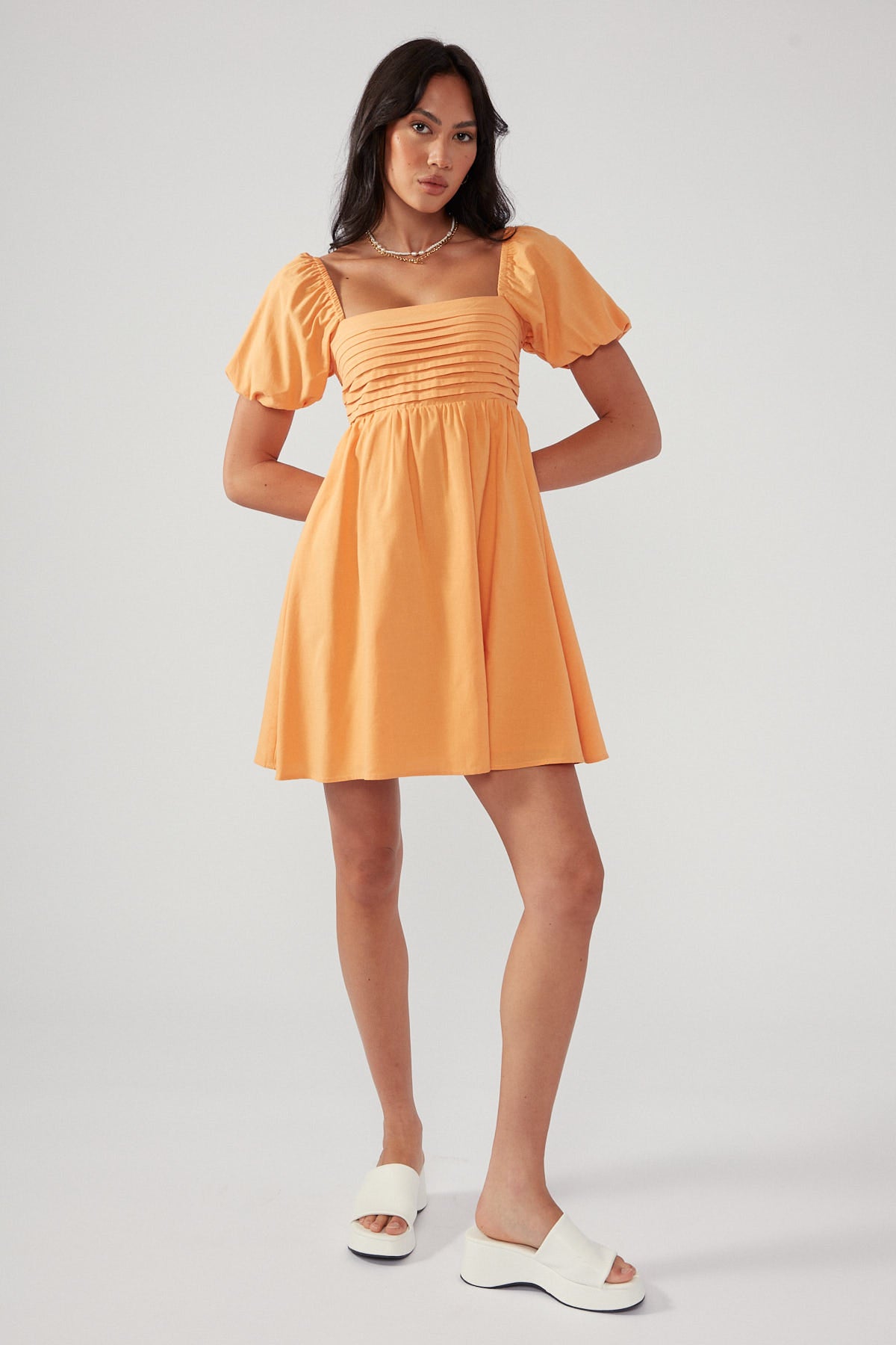 Perfect Stranger Wishlist Puff Sleeve Dress Melon