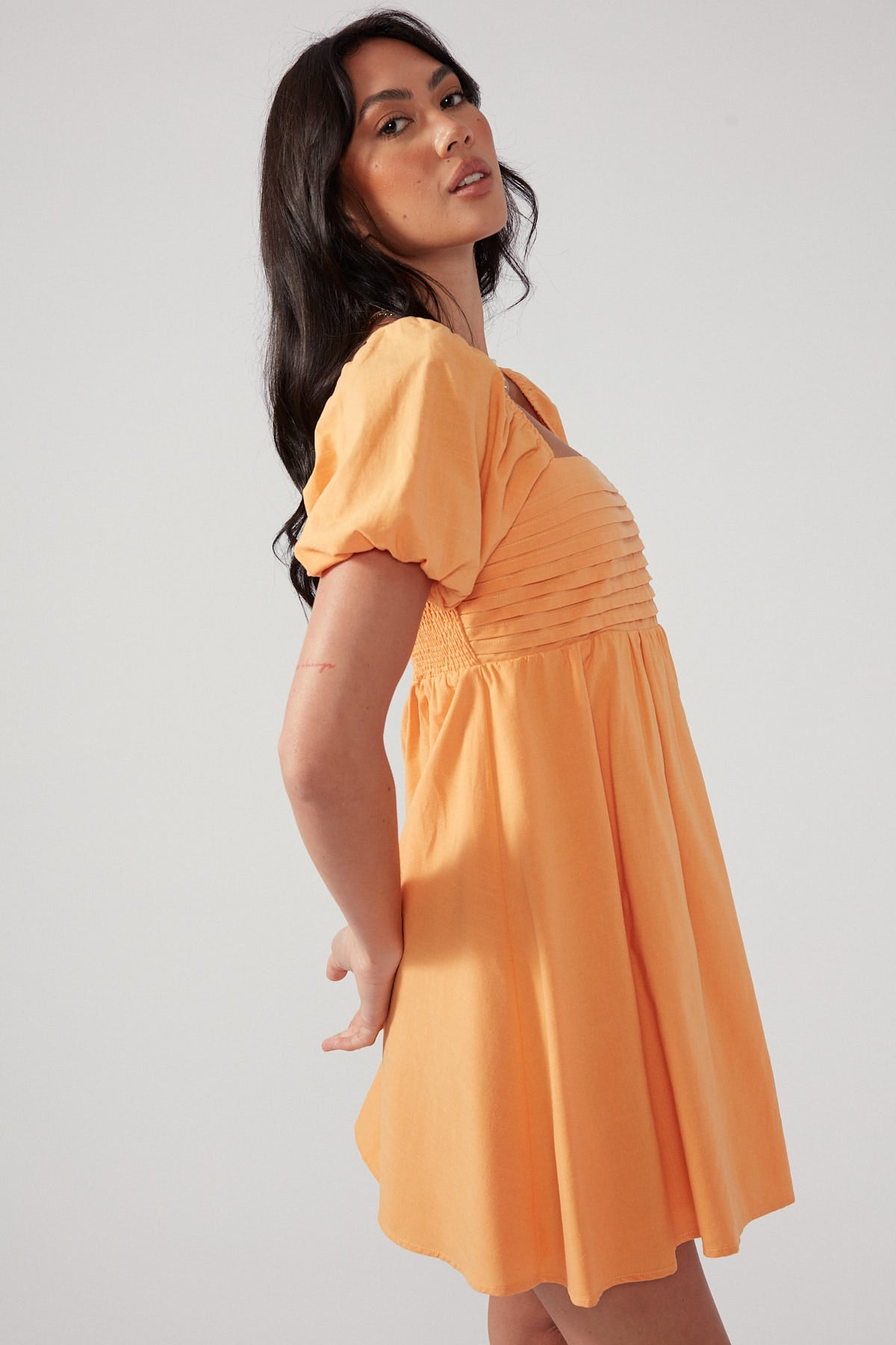Perfect Stranger Wishlist Puff Sleeve Dress Melon