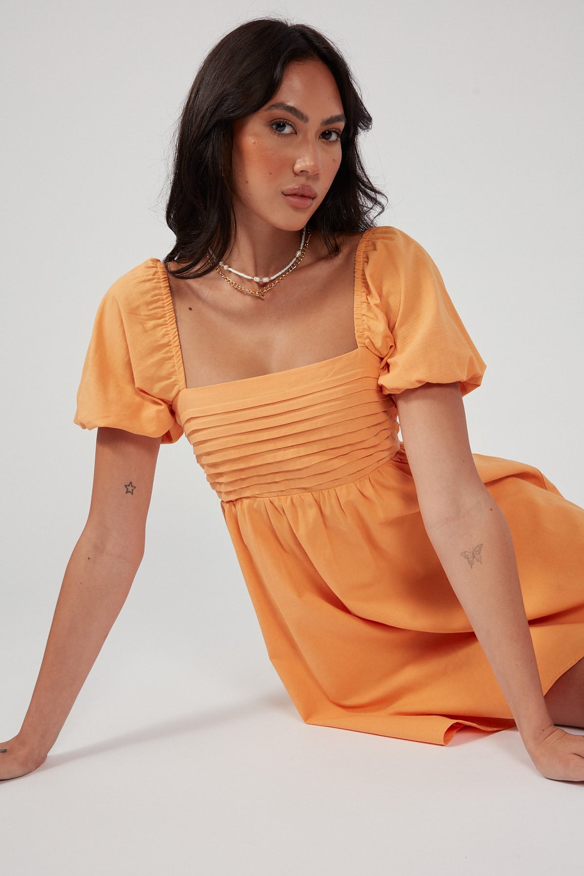 Perfect Stranger Wishlist Puff Sleeve Dress Melon