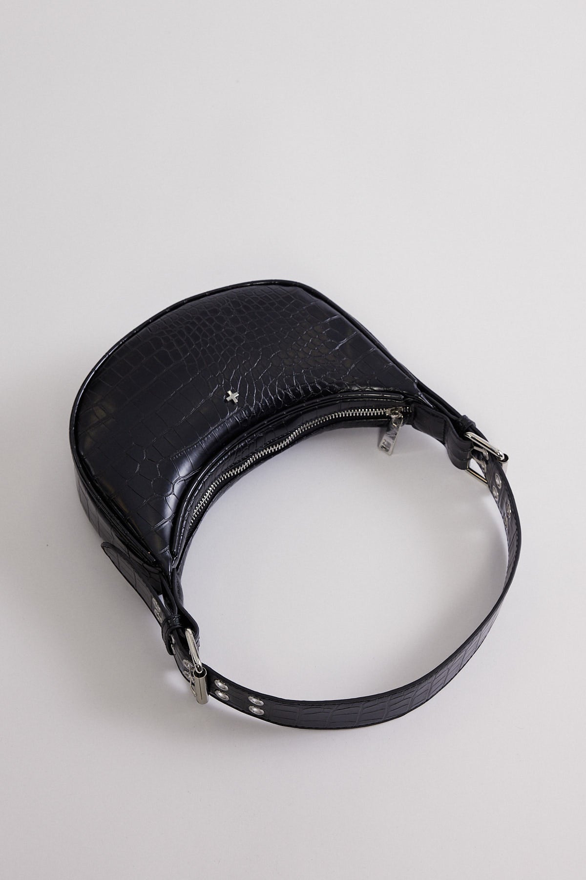 Peta + Jain Lolita Black Croc Silver