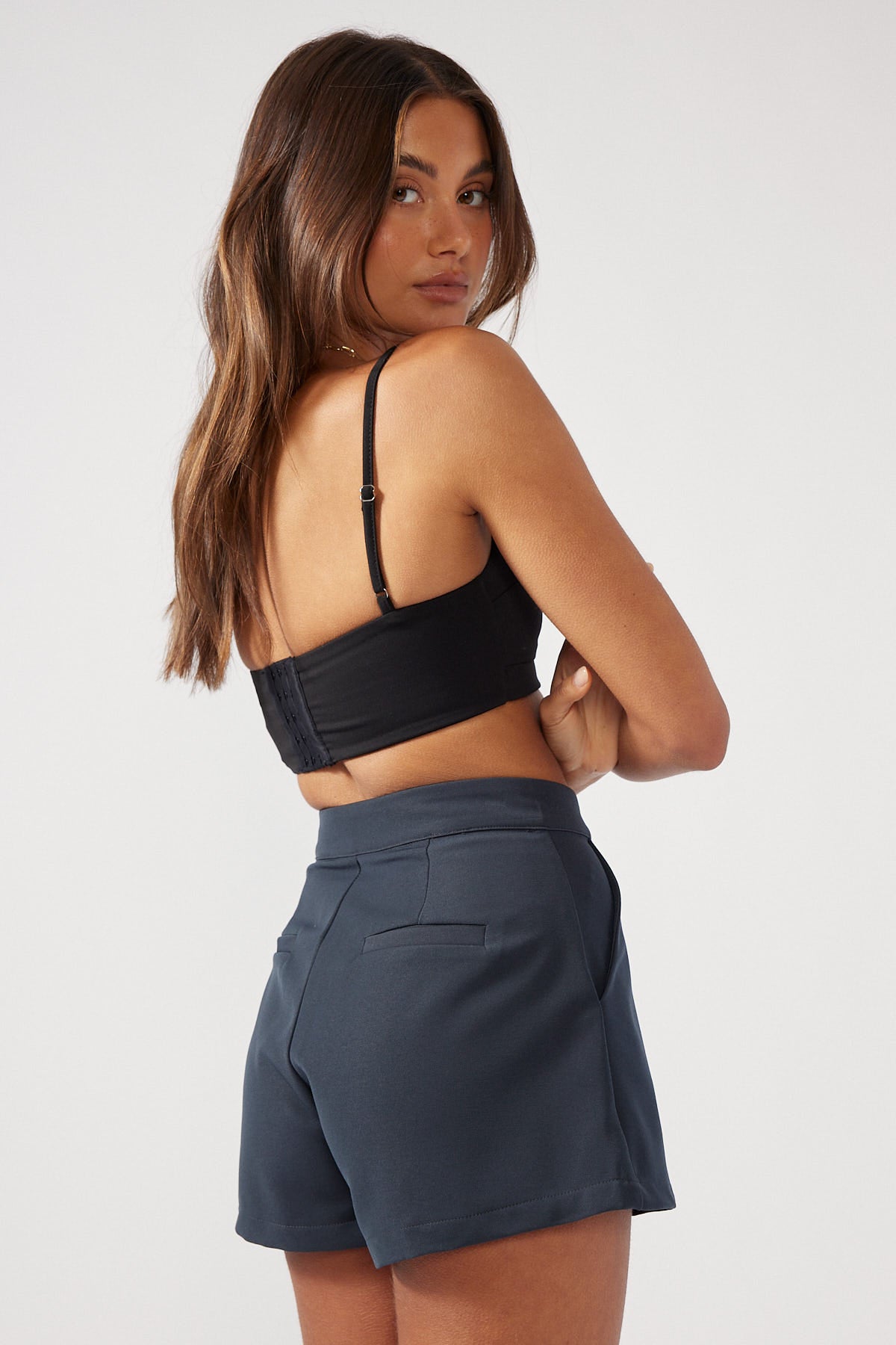 Perfect Stranger Faye High Rise Short Charcoal
