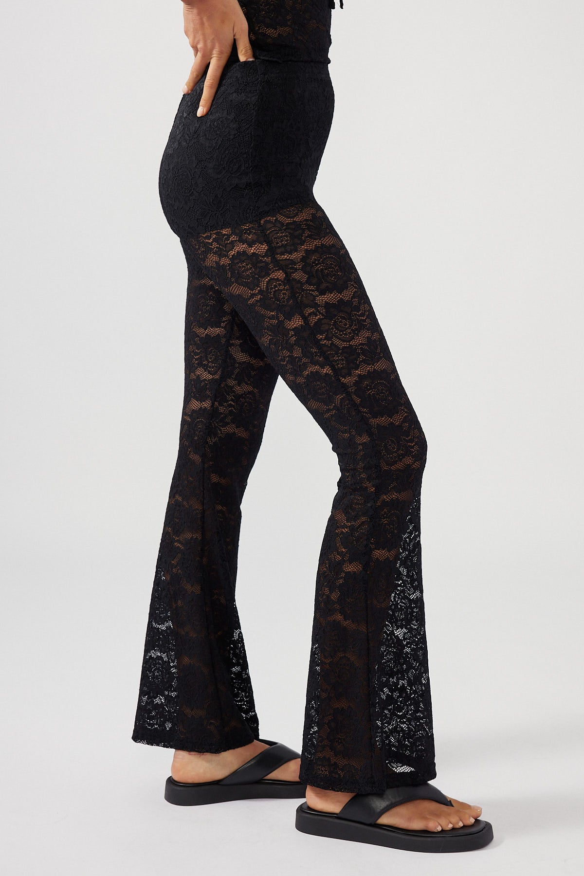 Perfect Stranger Lace Flare Black