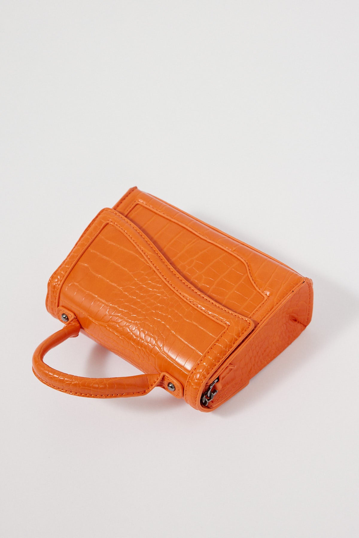 Token Assymetric Flap Shoulder Bag Orange