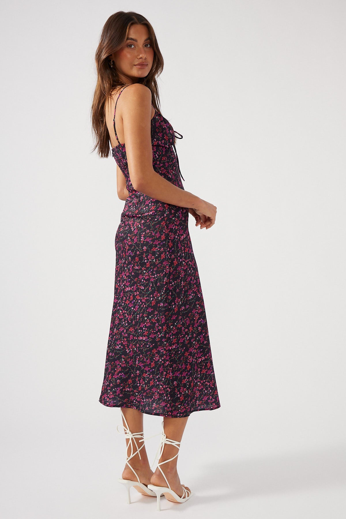 Perfect Stranger Forest Berries Midi Dress Floral Print