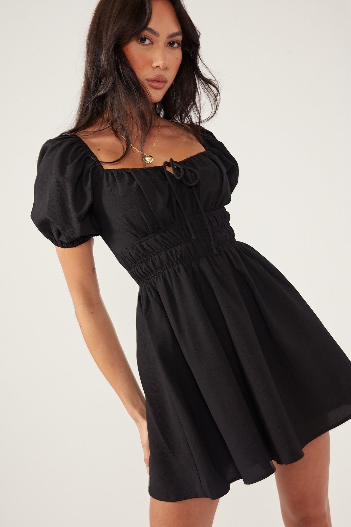 Perfect Stranger Cece Summer Mini Dress Black