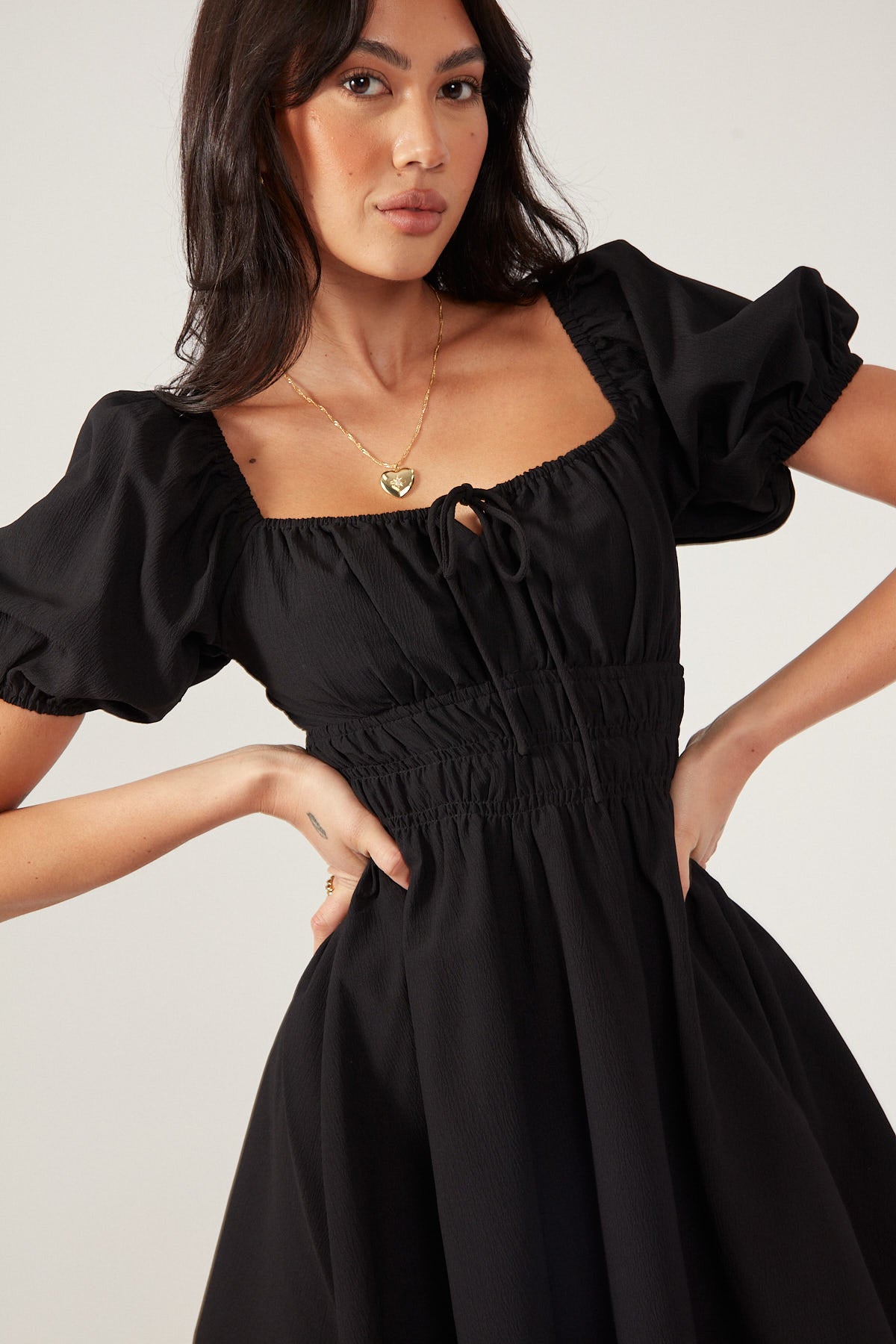 Perfect Stranger Cece Summer Mini Dress Black