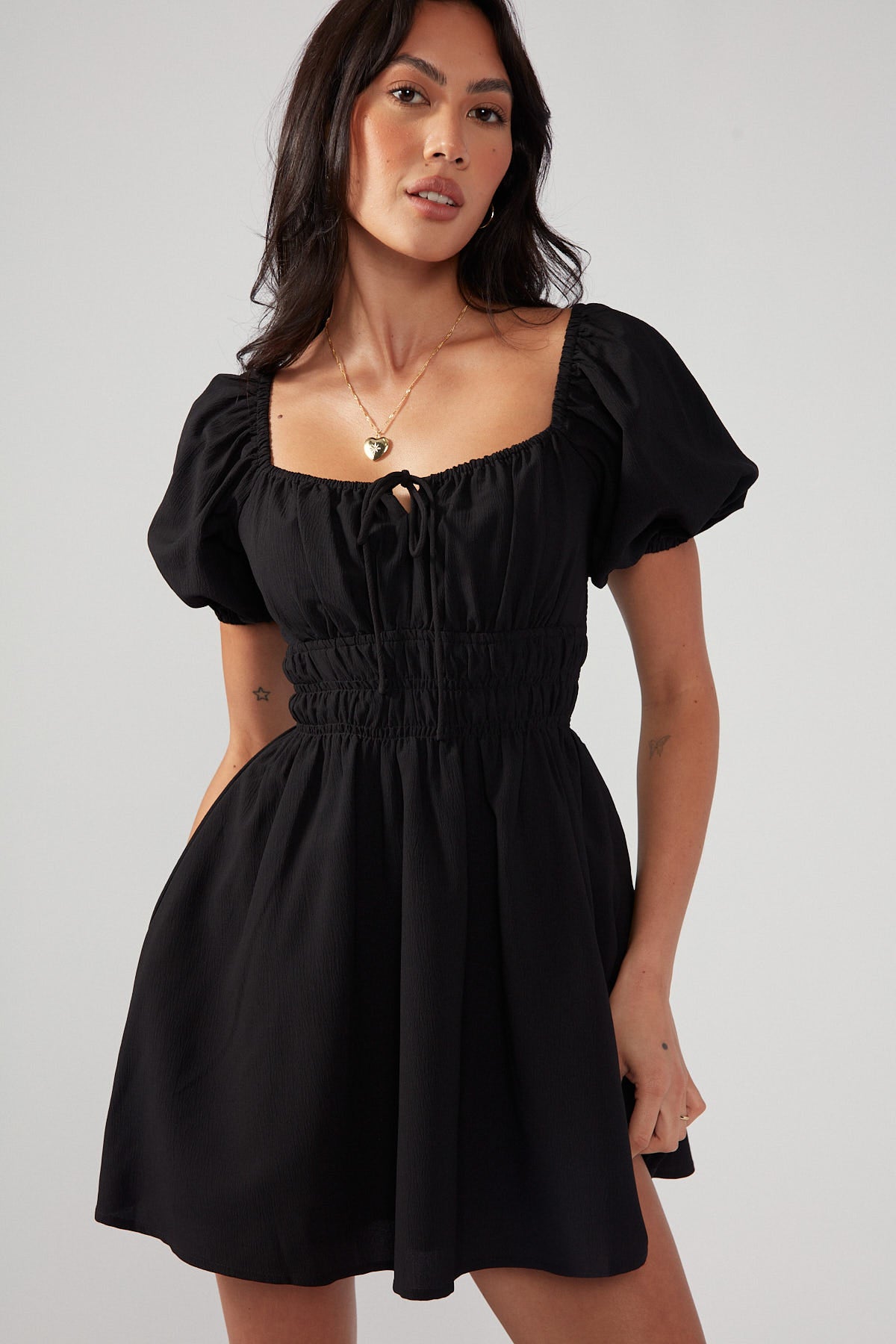 Perfect Stranger Cece Summer Mini Dress Black