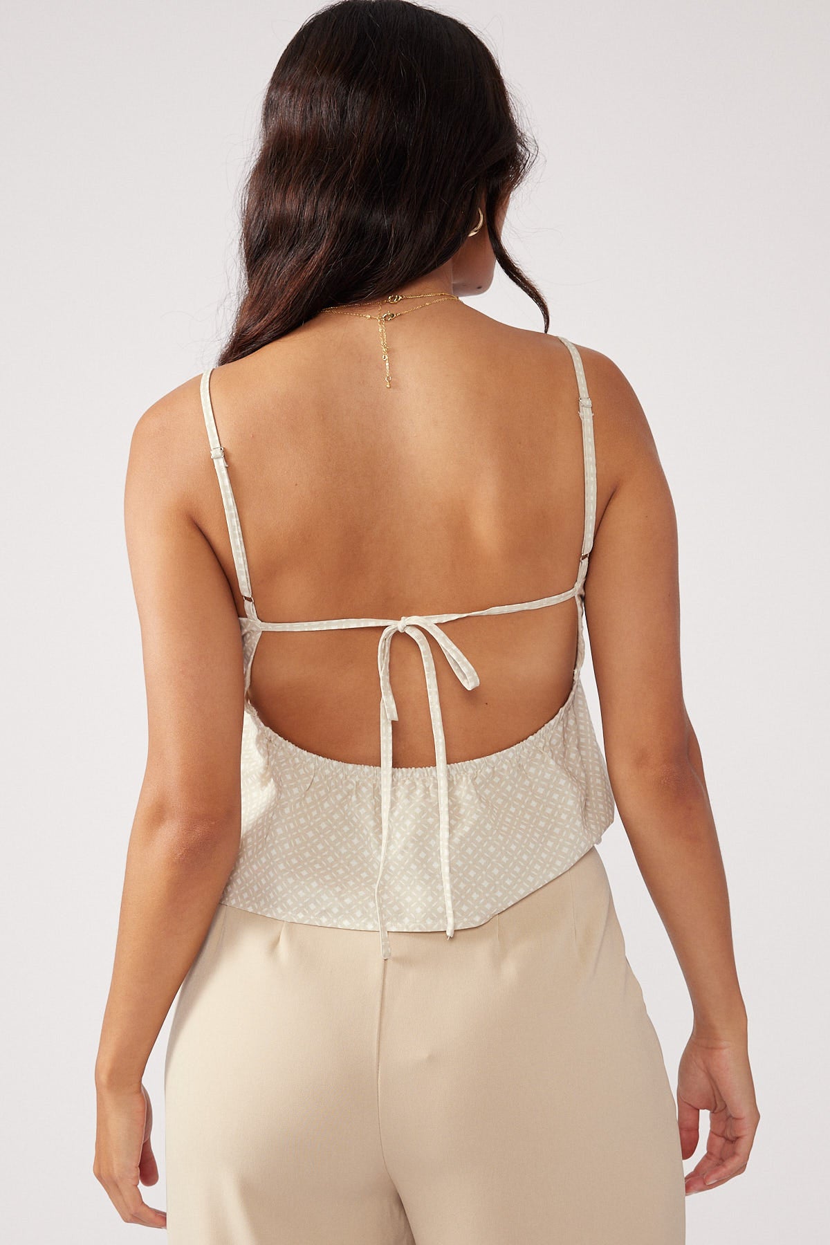 Perfect Stranger Cotton Candy Geo Top Nude Print