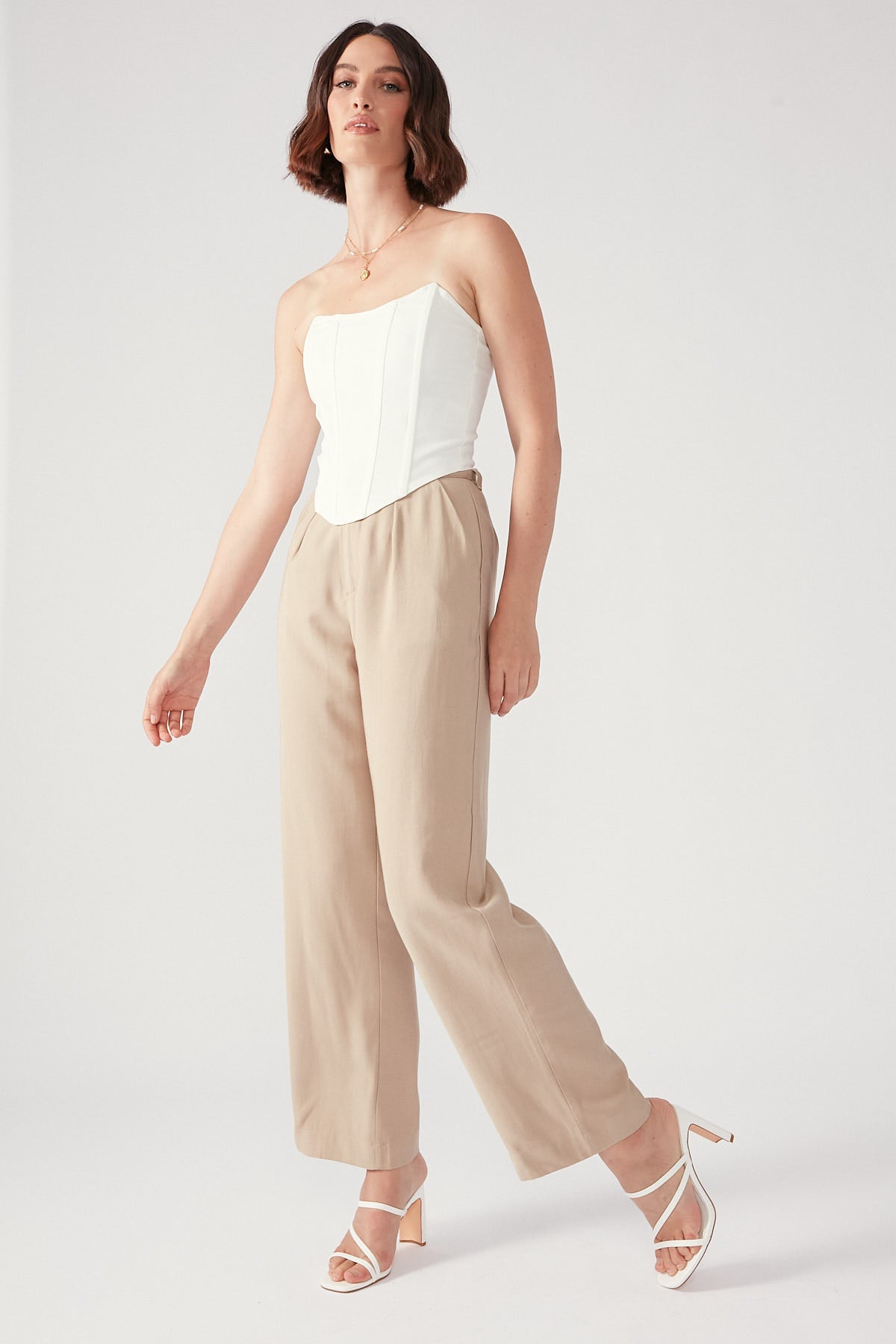 Perfect Stranger Stay With Me Petite Pant Taupe