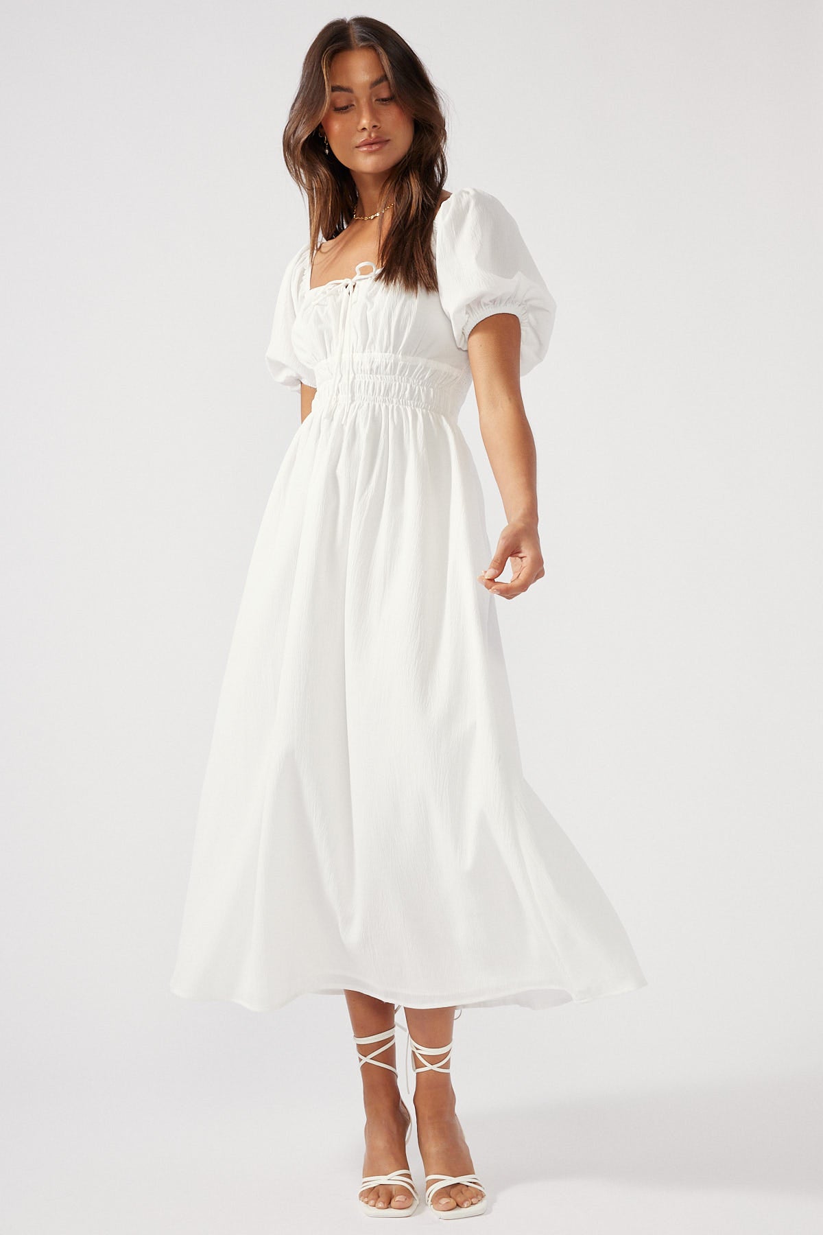 Perfect Stranger Cece Midi Dress White