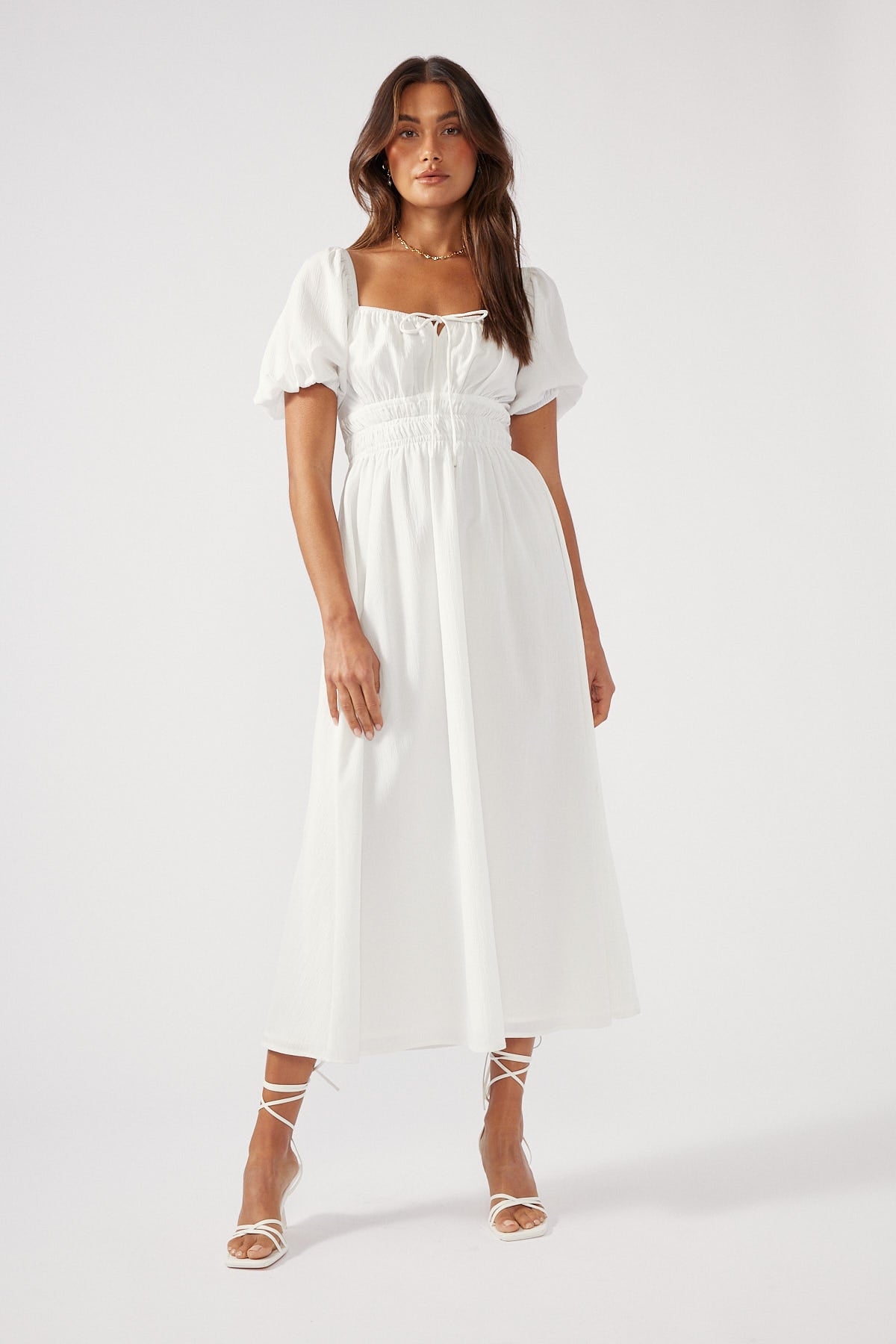 Perfect Stranger Cece Midi Dress White