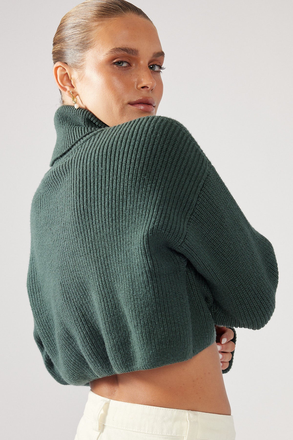 Perfect Stranger Floyd Roll Neck Jumper Green