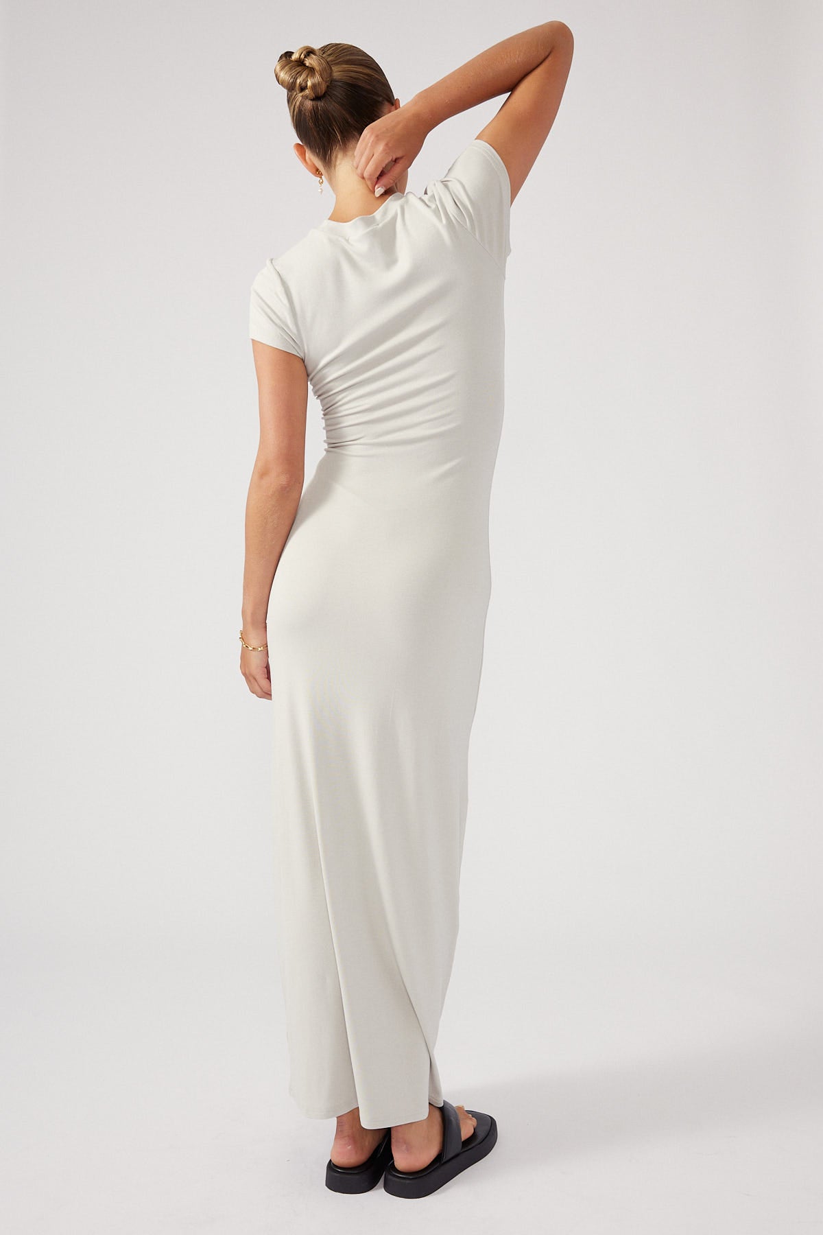 Perfect Stranger Cap Sleeve Maxi Dress Grey