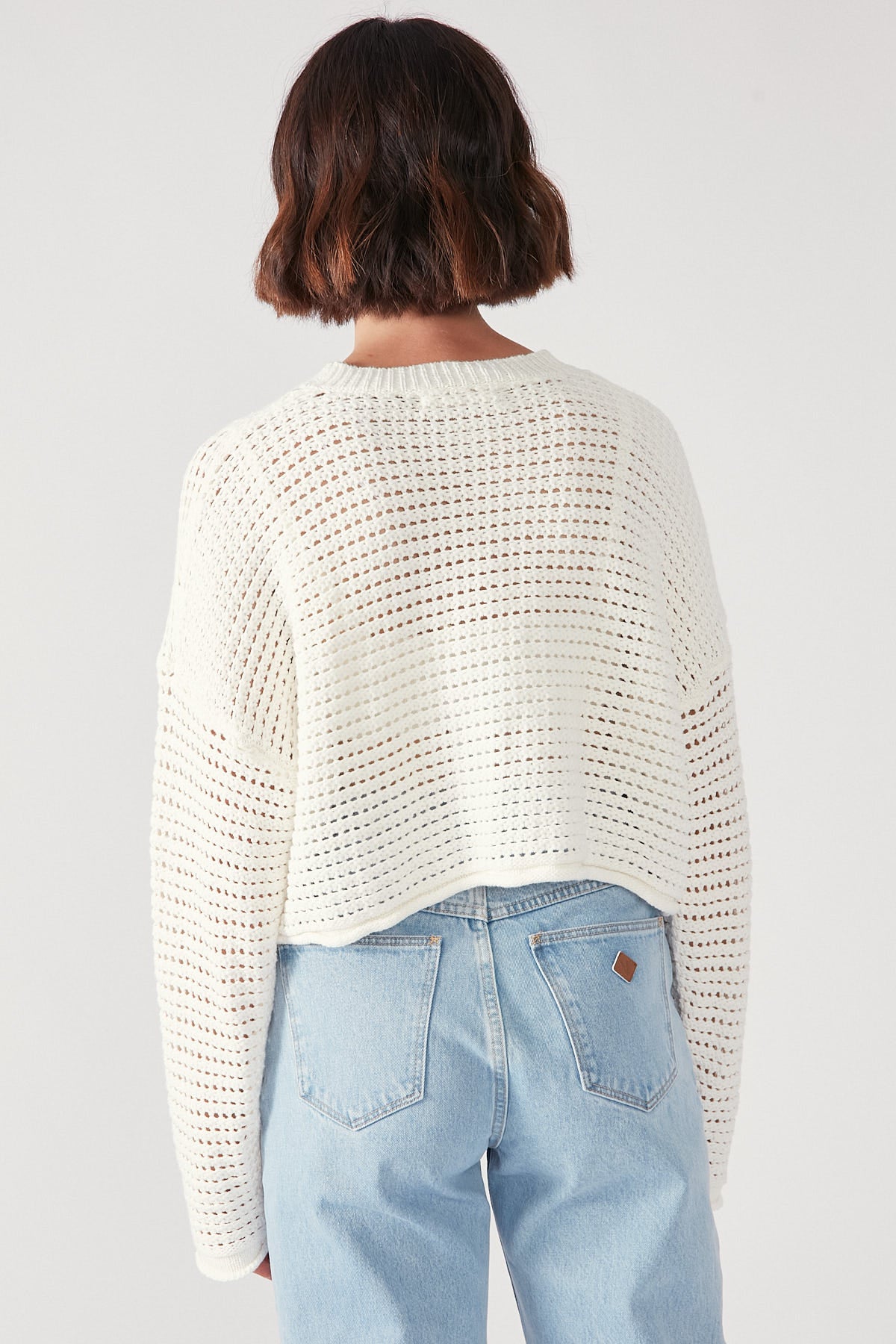 Perfect Stranger Crochet Everyday Sweater Cream