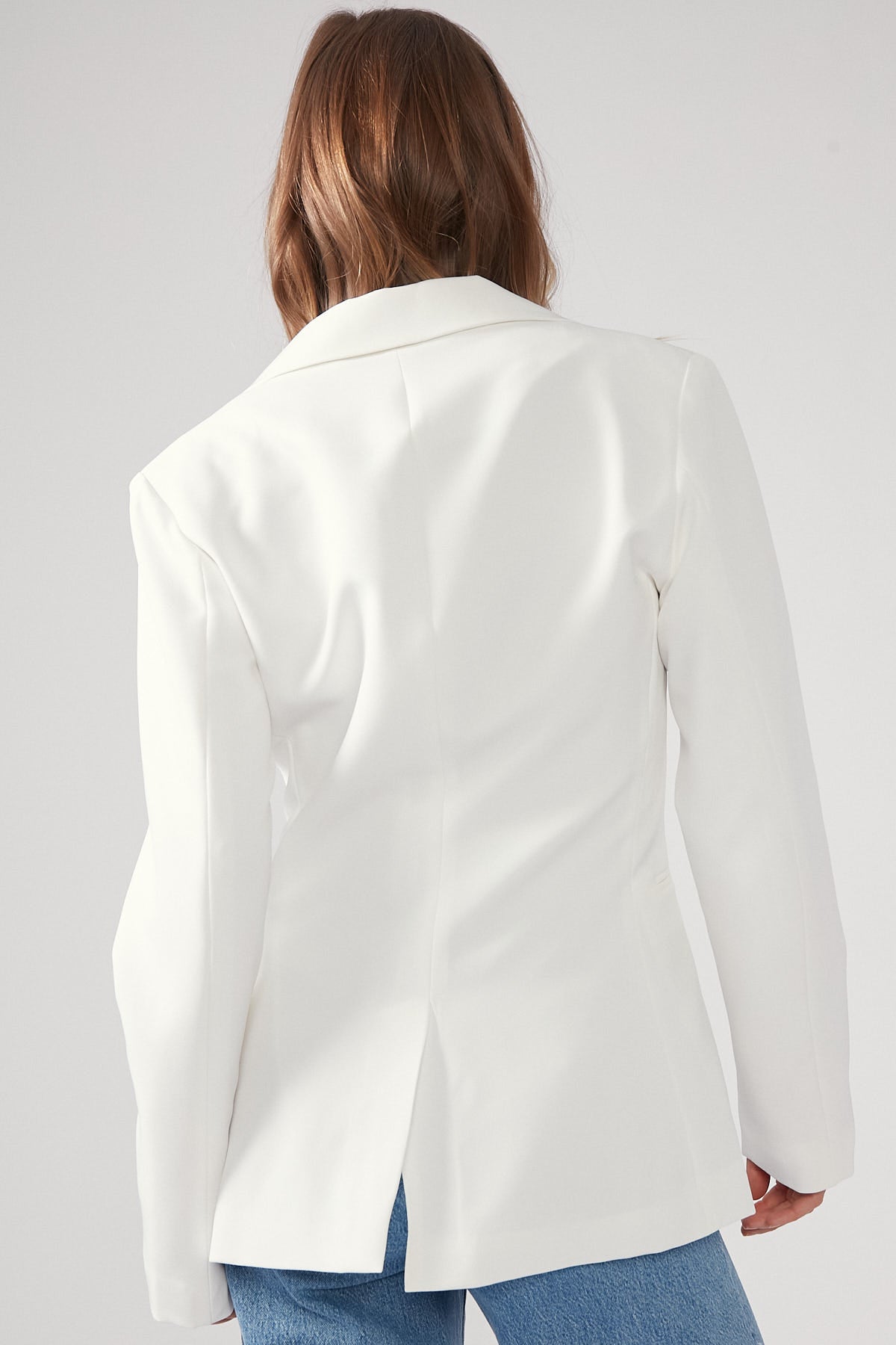 Perfect Stranger Stella Hook And Eye Blazer White