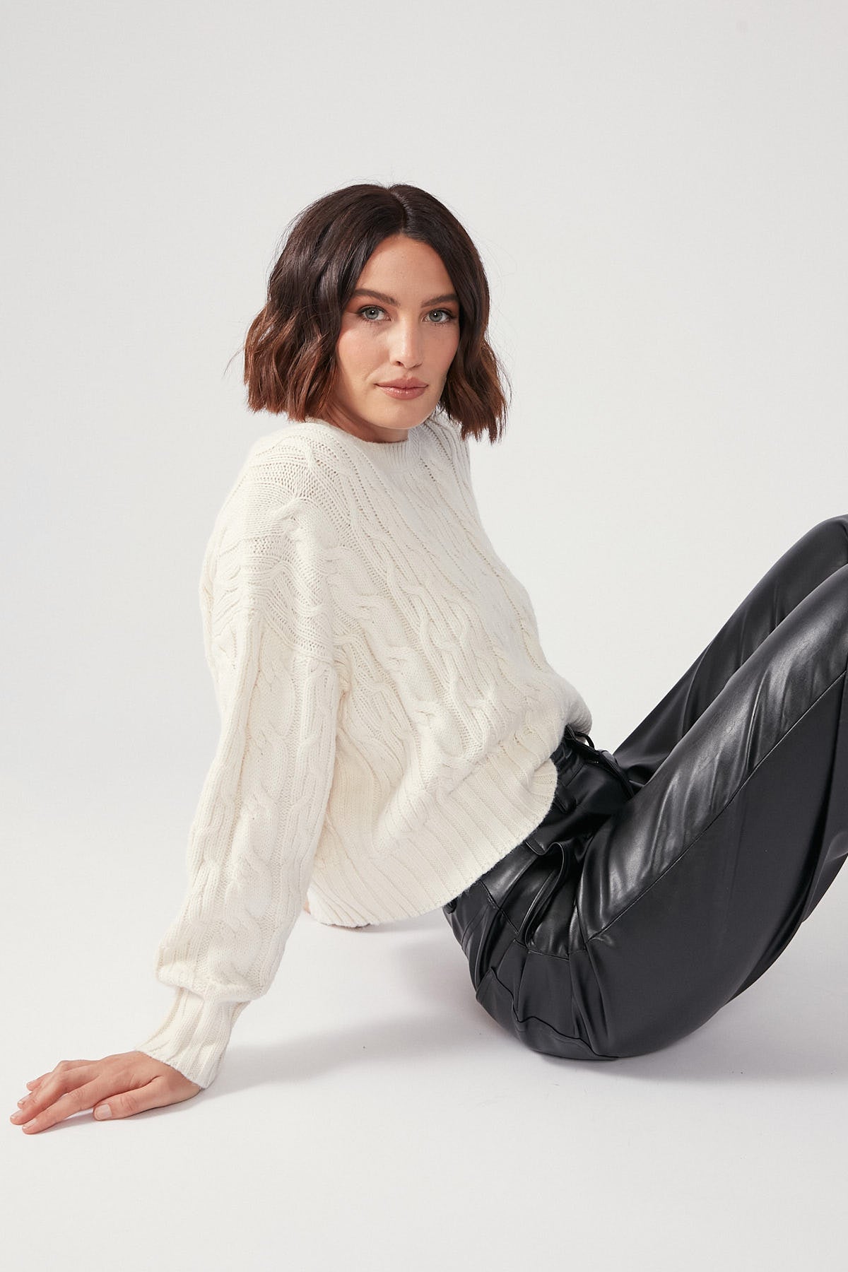 Perfect Stranger Andy Cable Knit Jumper Oat