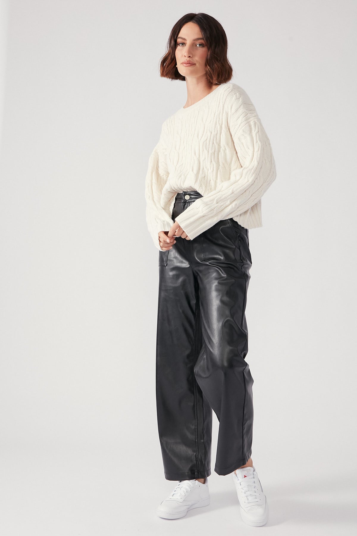 Perfect Stranger Andy Cable Knit Jumper Oat