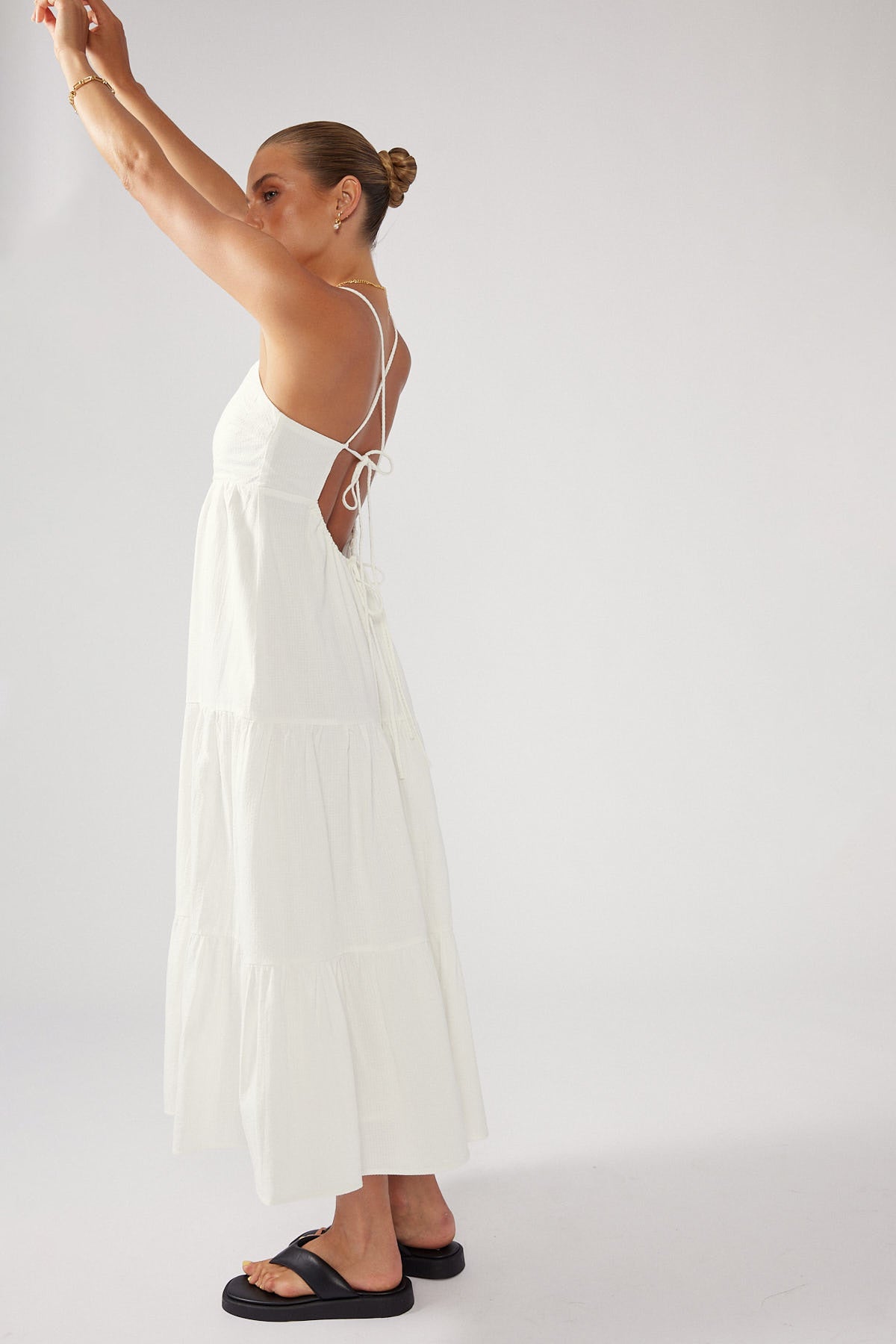Perfect Stranger Elara Midi Dress White