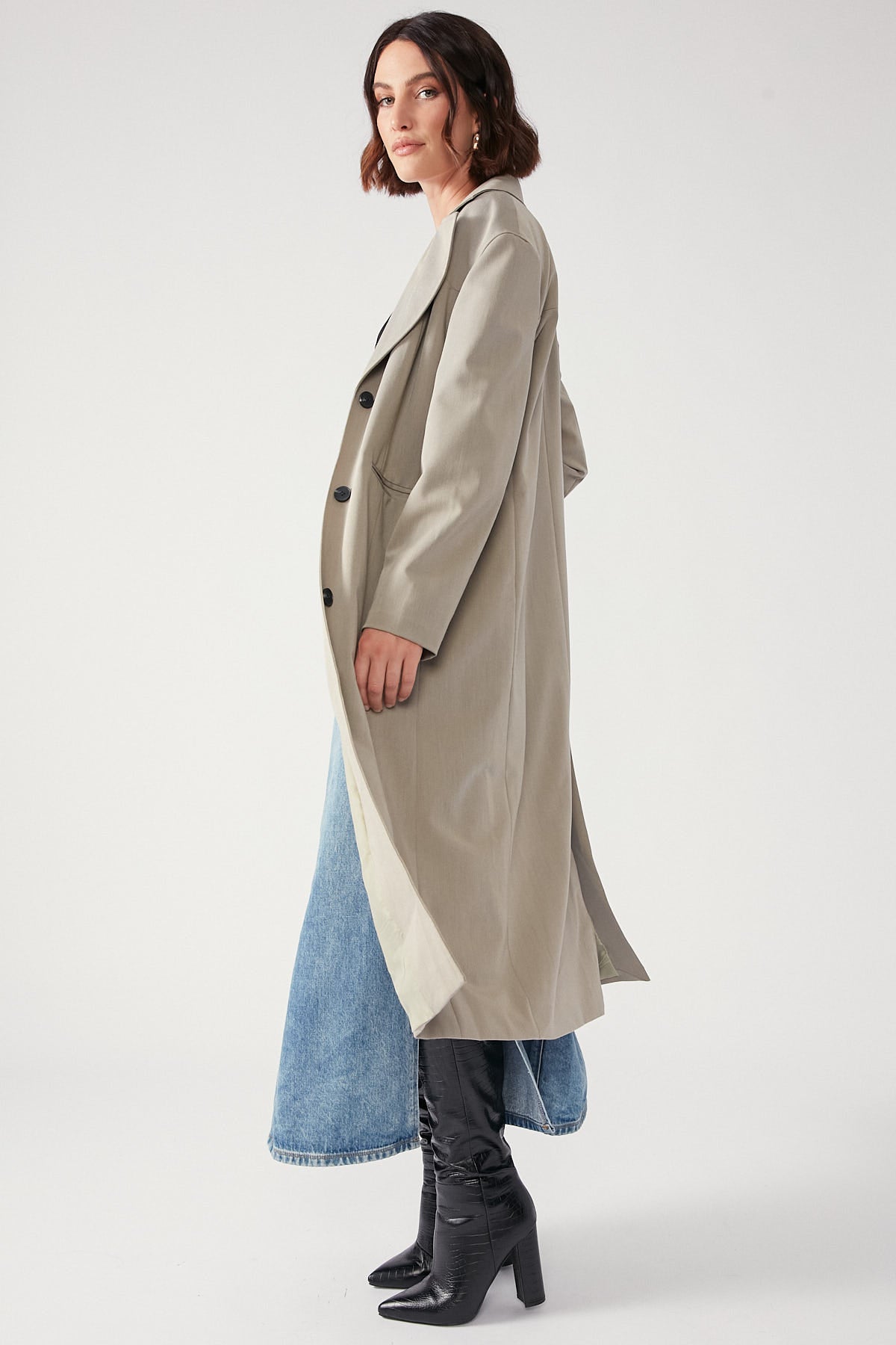 Perfect Stranger Priscilla Trench Coat Sage