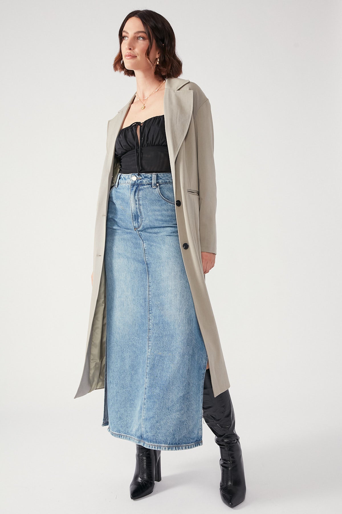 Perfect Stranger Priscilla Trench Coat Sage