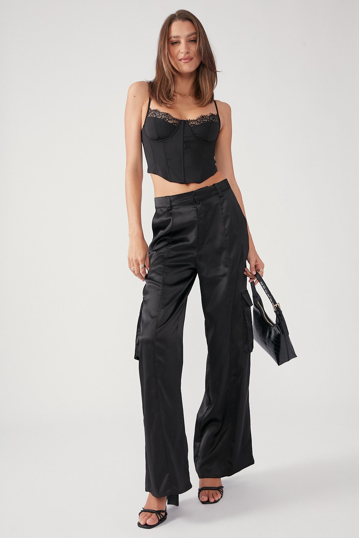 Perfect Stranger Satin Cargo Pant
