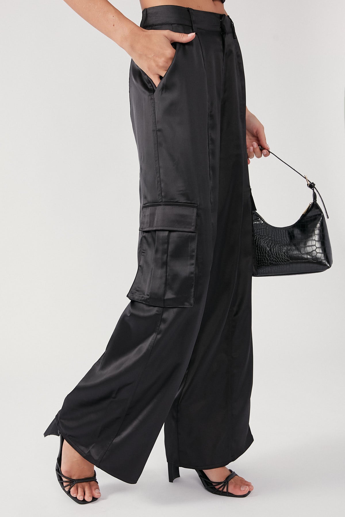 Perfect Stranger Satin Cargo Pant