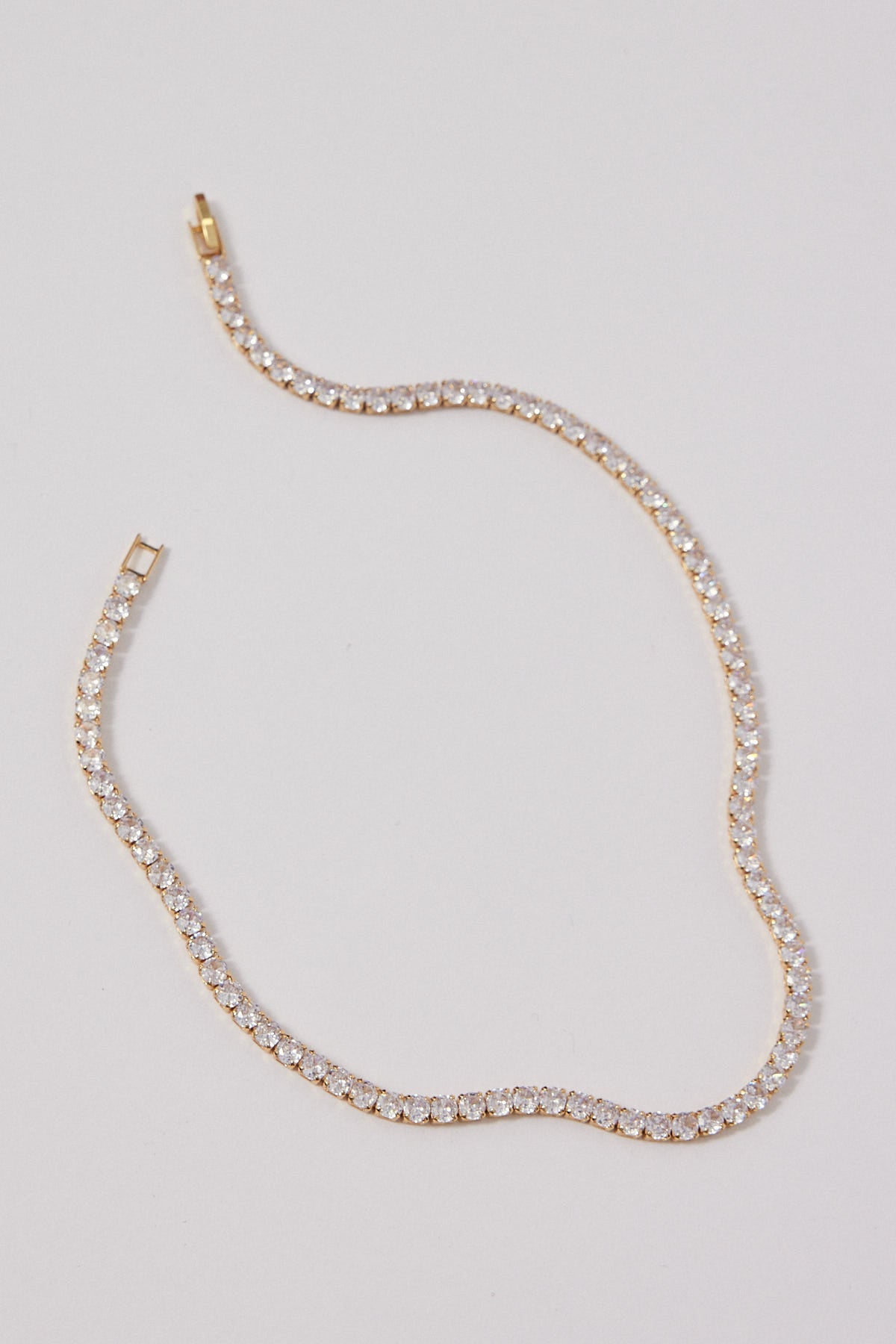 Perfect Stranger Tennis Necklace 18K gold Plated
