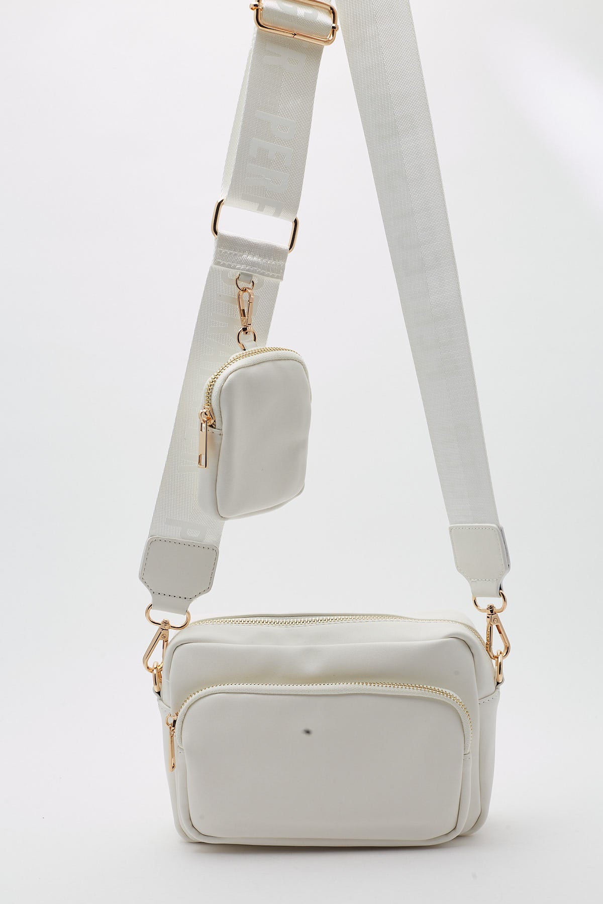 White over the sales shoulder bag